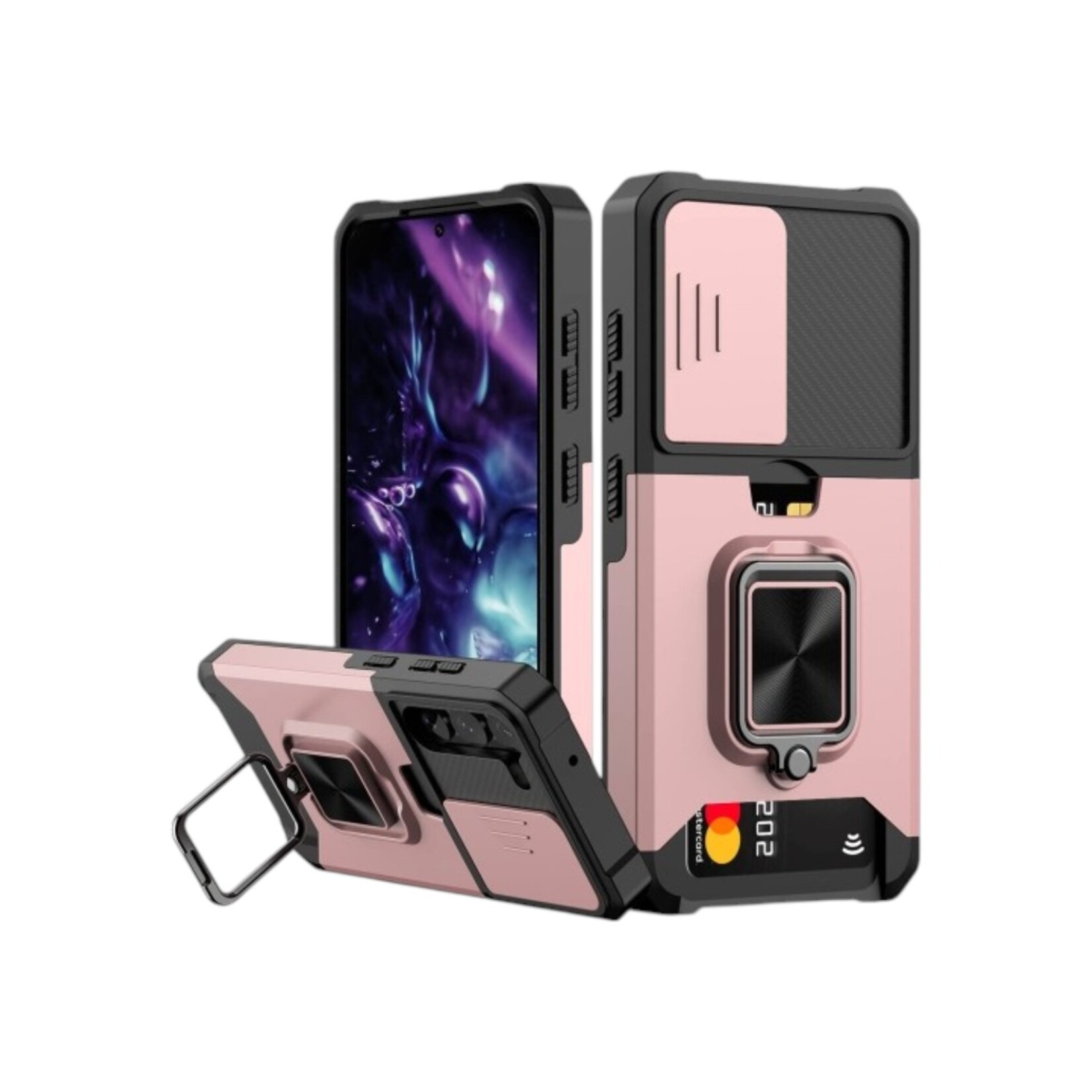 ÉTUI GOOGLE PIXEL 7 - Card Holder Magnet with Ring Kickstand