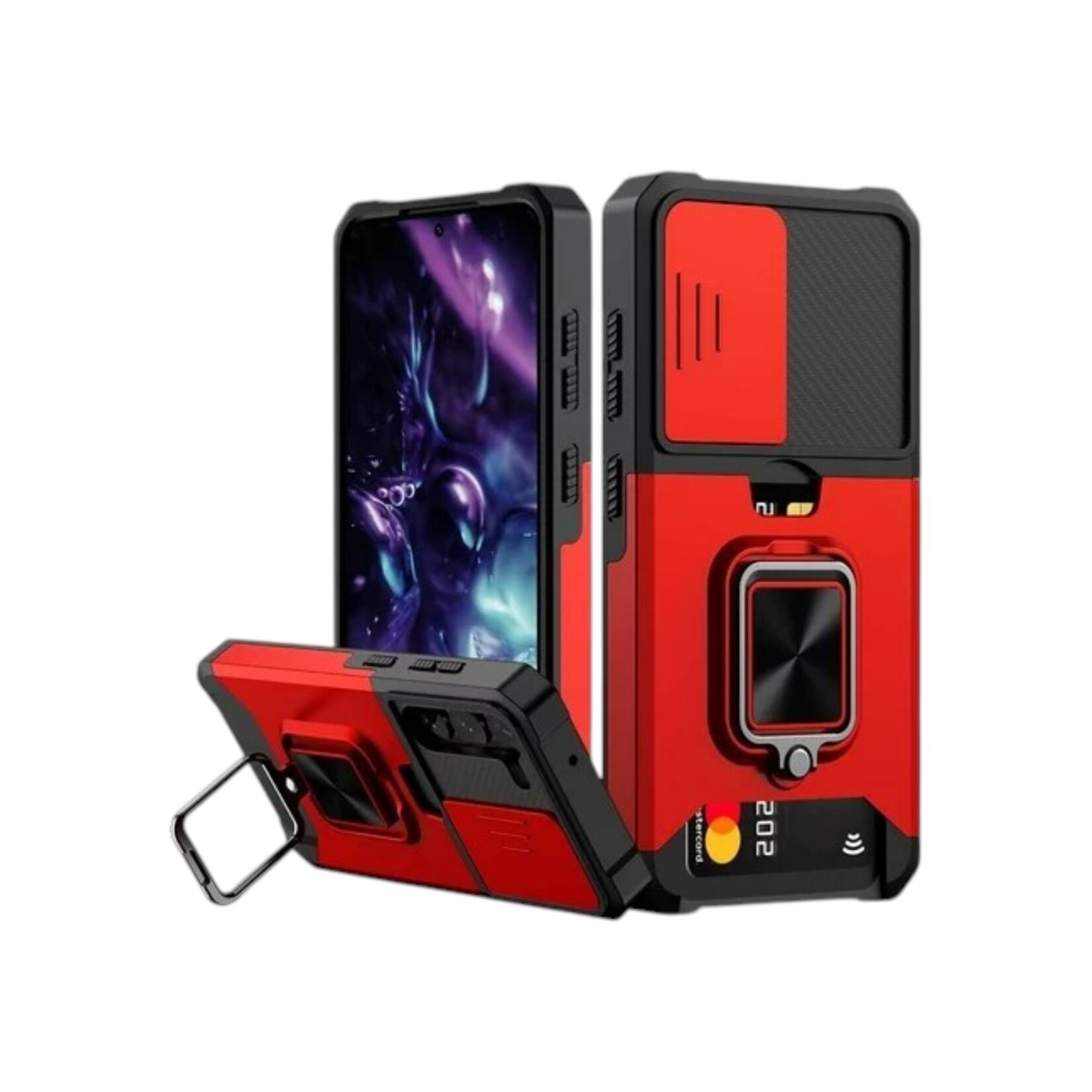 ÉTUI GOOGLE PIXEL 7 - Card Holder Magnet with Ring Kickstand