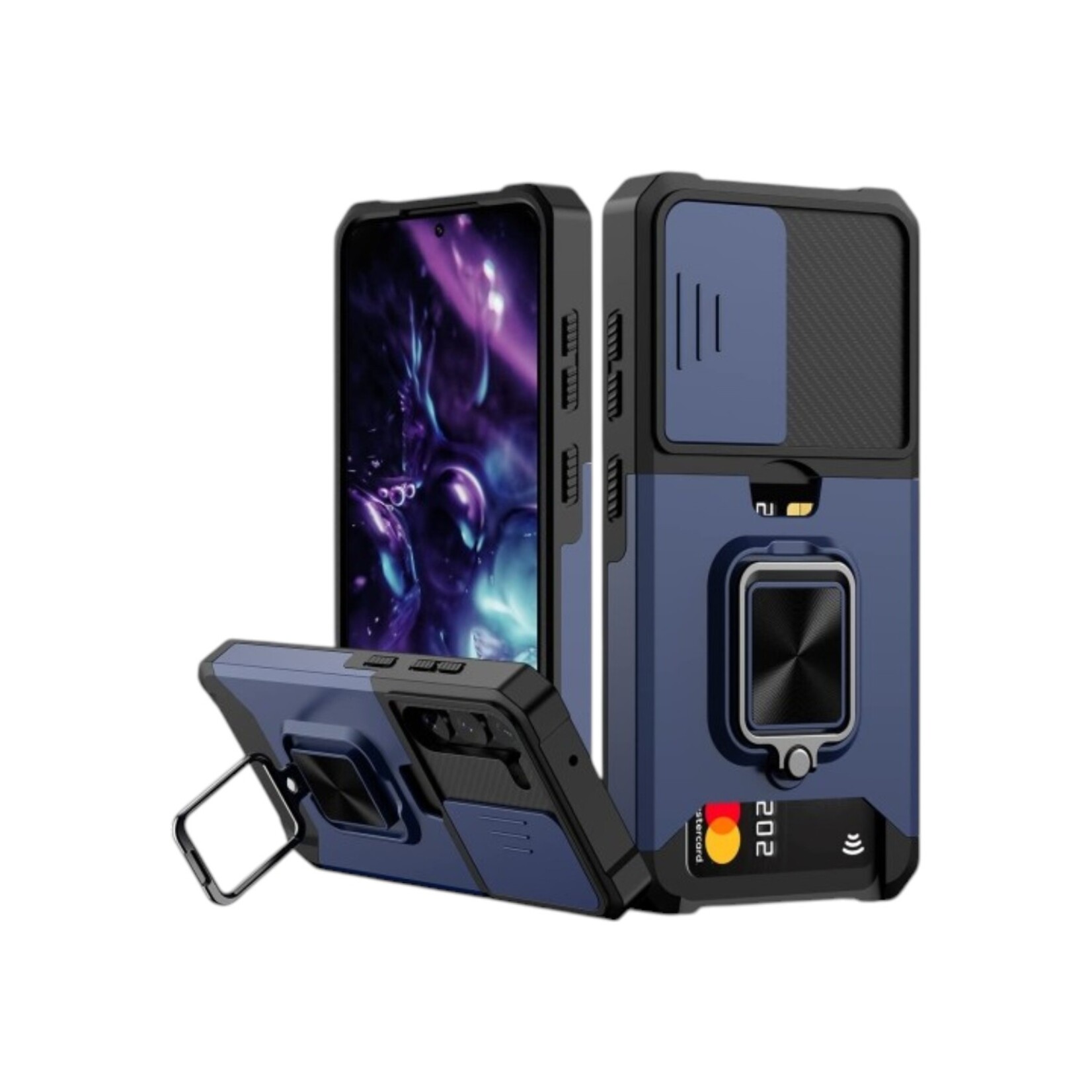 ÉTUI GOOGLE PIXEL 7 PRO - Card Holder Magnet with Ring Kickstand