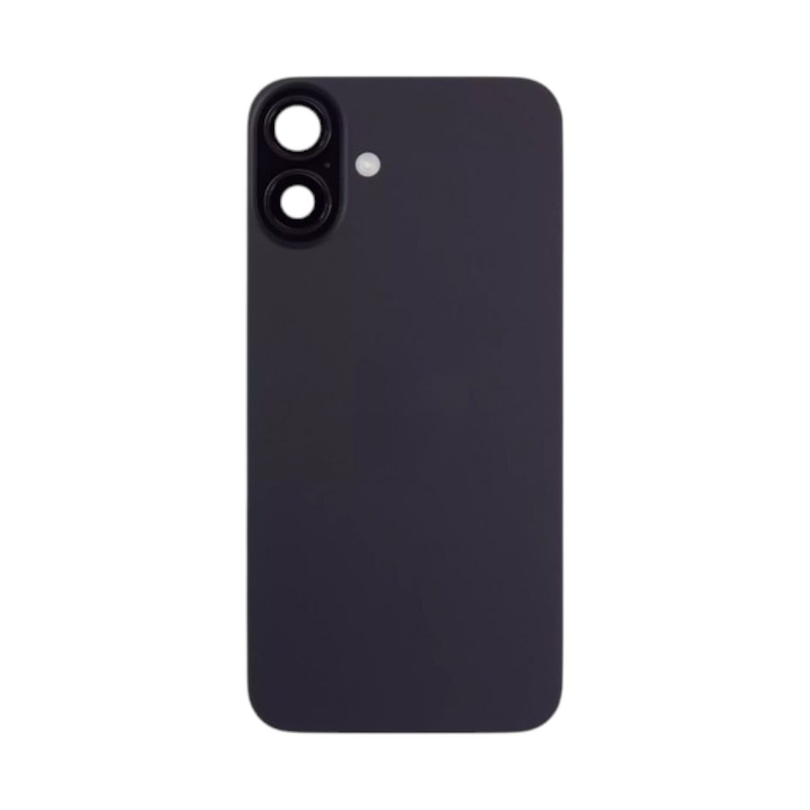 Back Glass With Steel Plate, Wireless NFC MagSafe Magnet and Flashlight Flex Pre-Installed Compatible for iPhone 16 - Black
