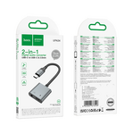 ADAPTATER Hoco USB-C to USB-C and AUX 3.5 UPA34 - Metal Gray