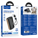 Hoco PD20W Power Bank 10000mAh with Lightning Cable Q50 - Black