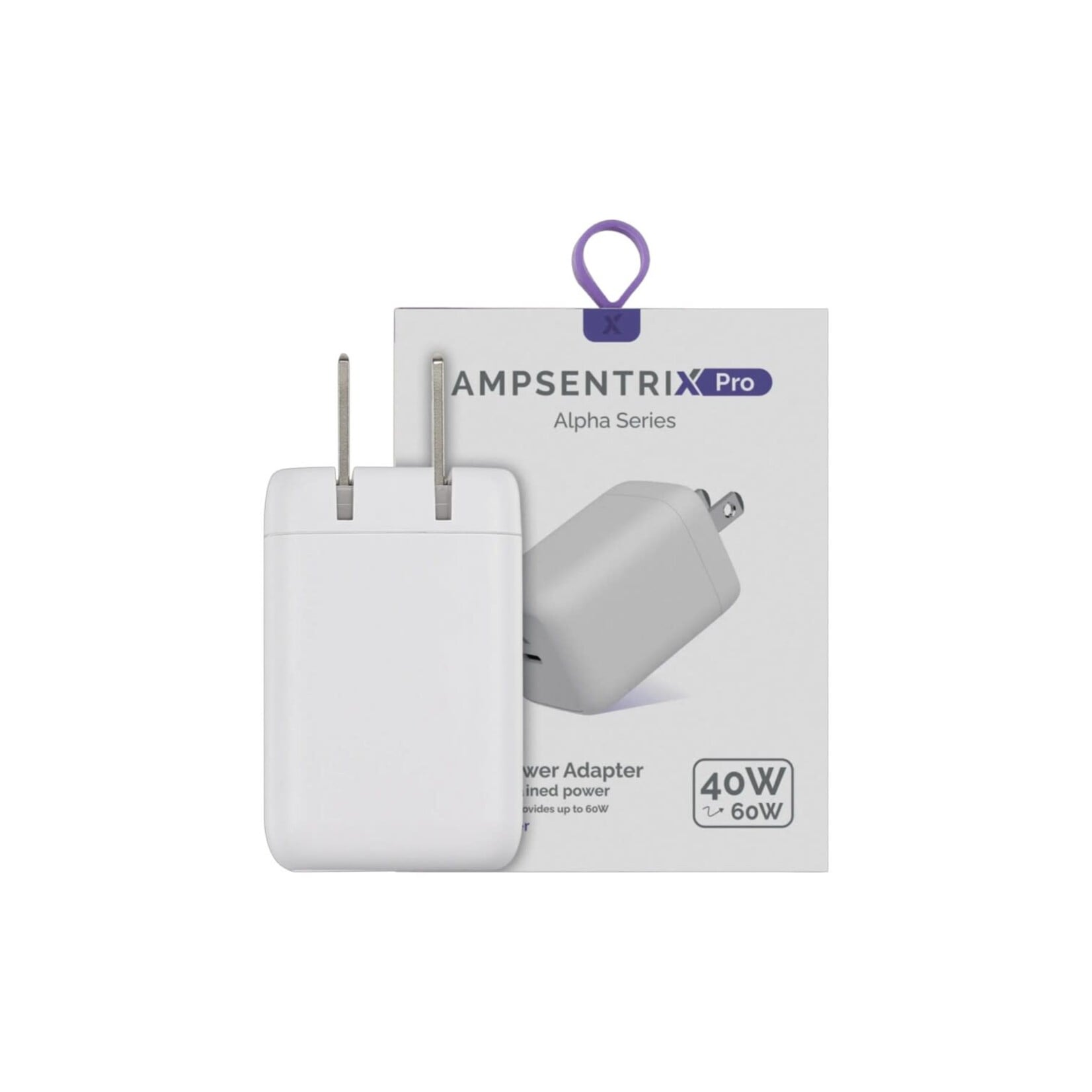 CHARGEUR MURAL AmpSentrix 40W USB-C BLANC