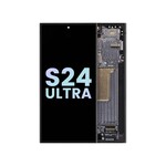 Samsung OLED Assembly With Frame For Samsung Galaxy S24 Ultra (Service Pack) (Titanium Black)