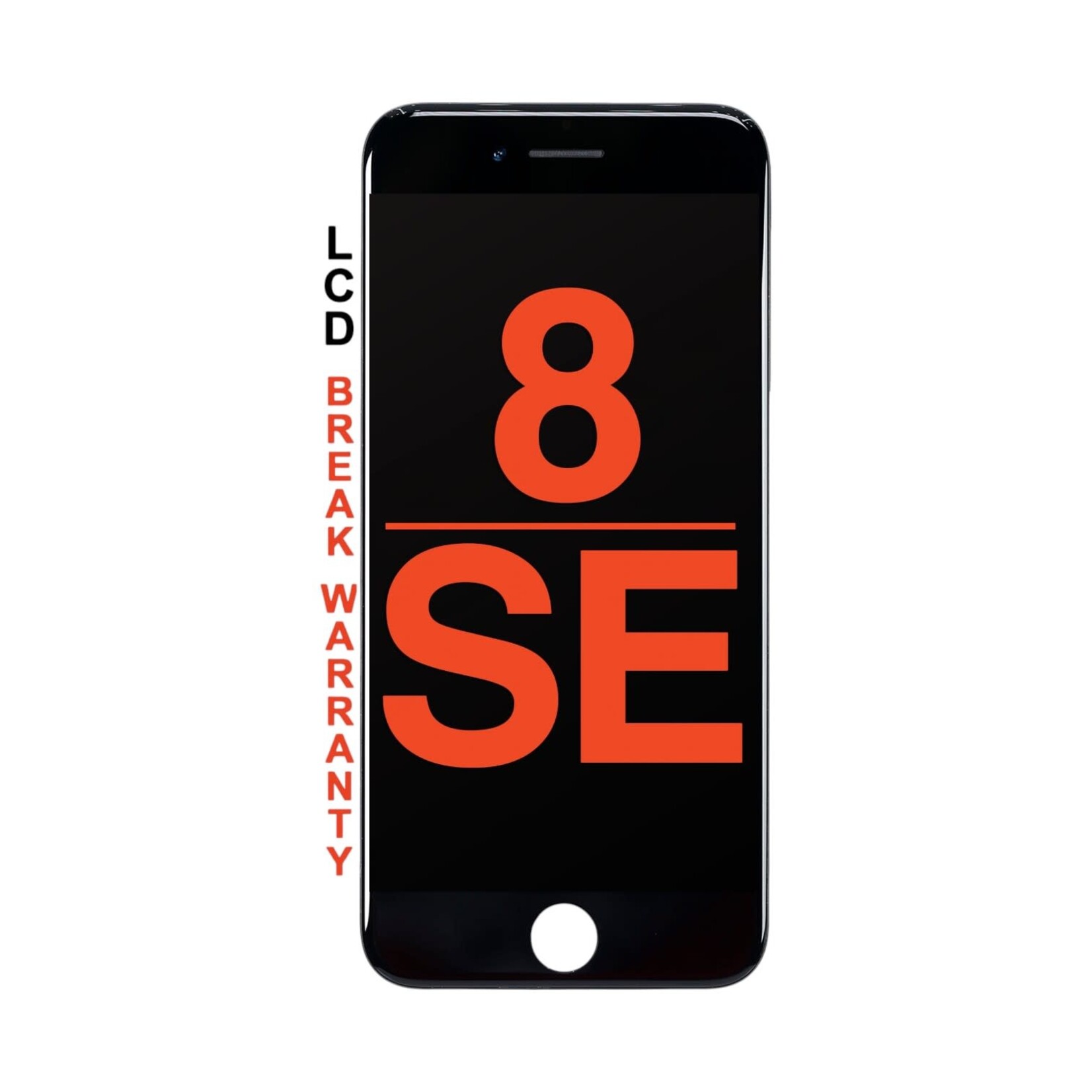 LCD Assembly with Steel Plate Compatible for iPhone SE (2022) / SE (2020) / 8 (Aftermarket Premium / Incell) - Black