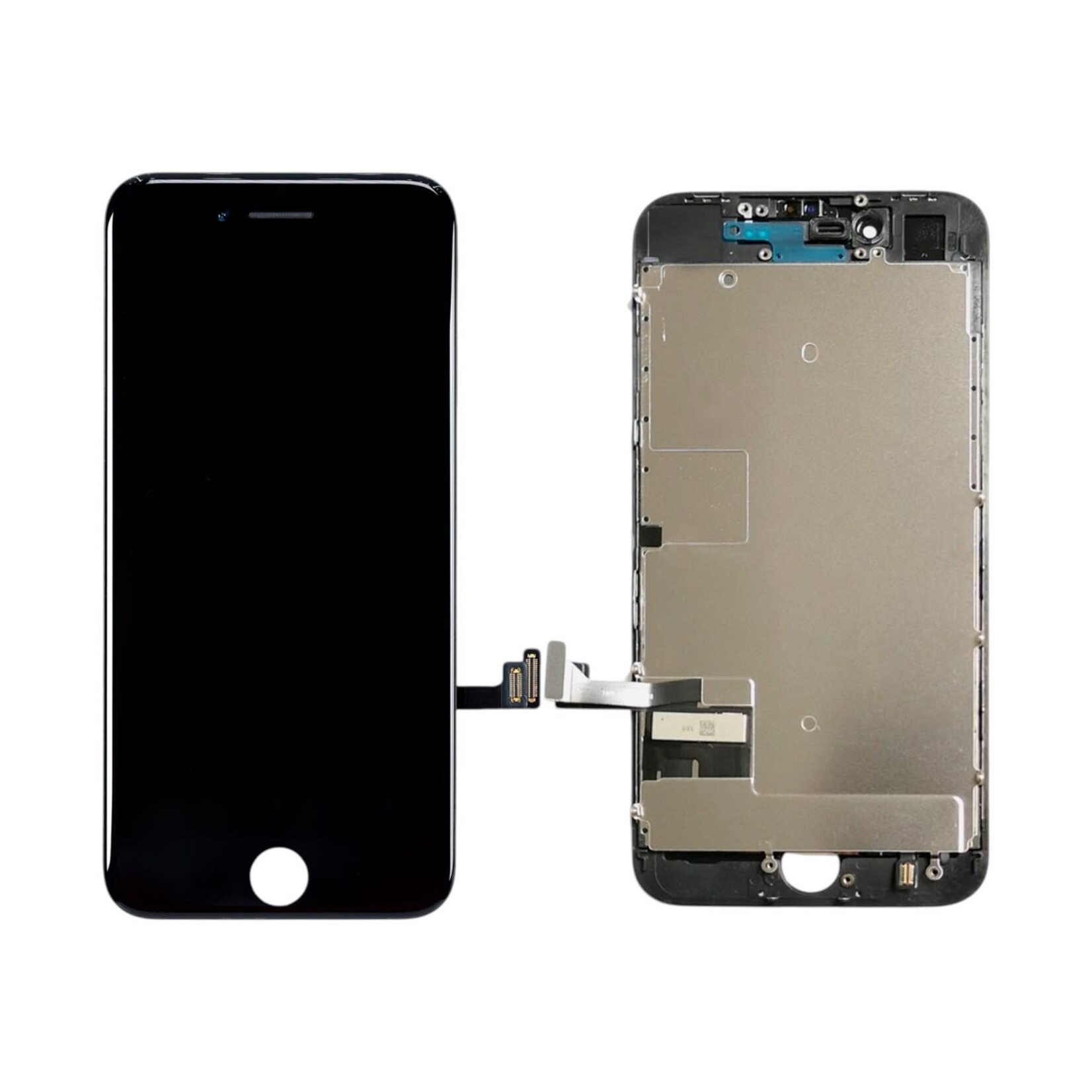 LCD Assembly with Steel Plate Compatible for iPhone SE (2022) / SE (2020) / 8 (Aftermarket Premium / Incell) - Black