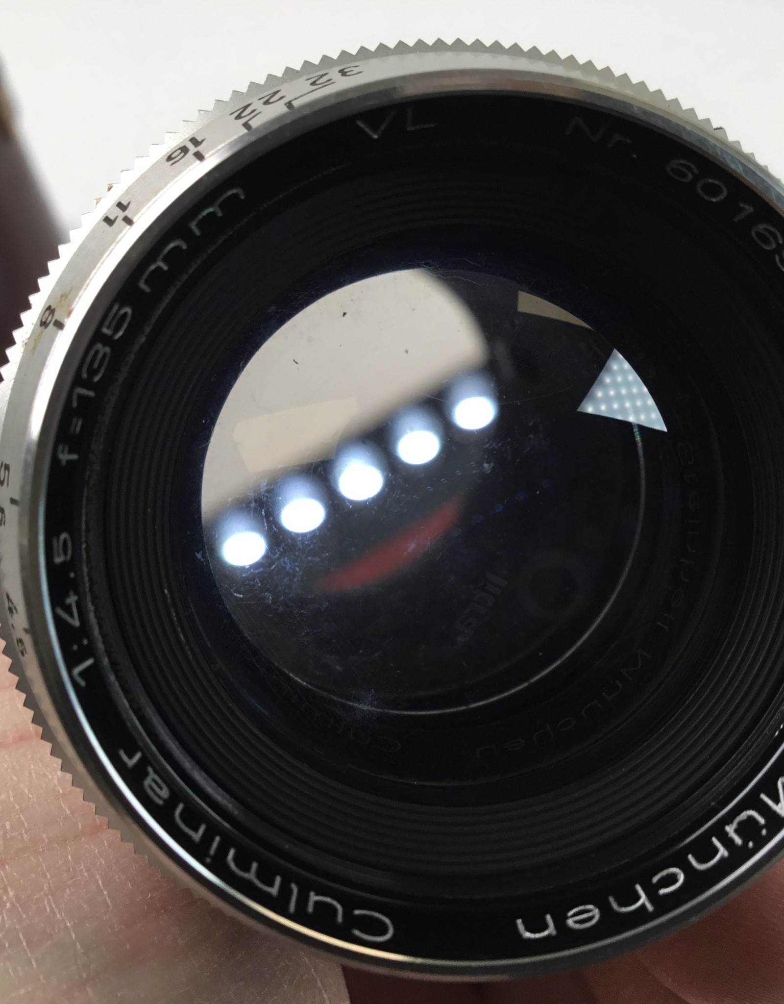 Leica Steinheil 135mm 4.5 Culminar LTM Lens w/ Case AS IS Used