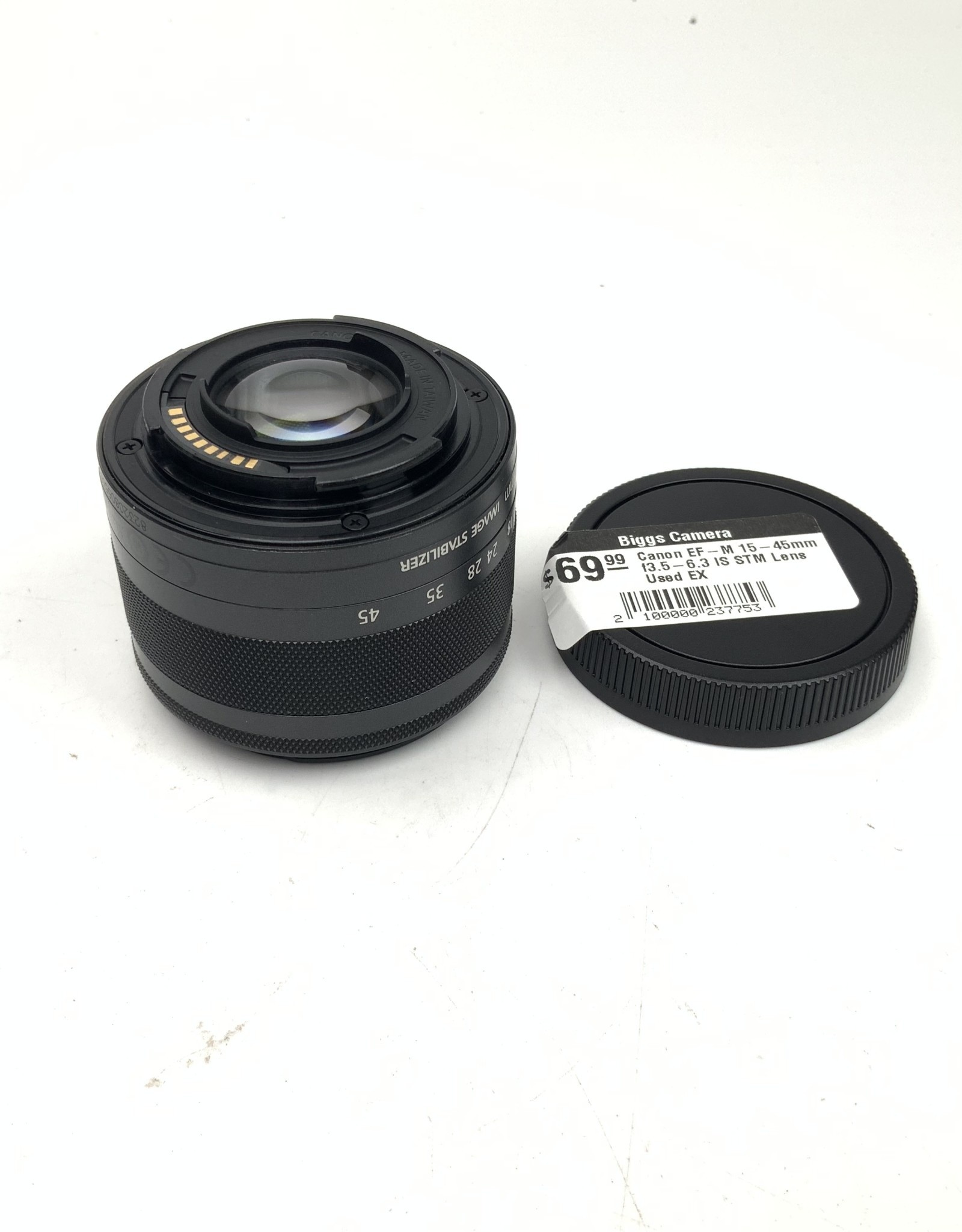 CANON Canon EF-M 15-45mm f3.5-6.3 IS STM Lens Used EX