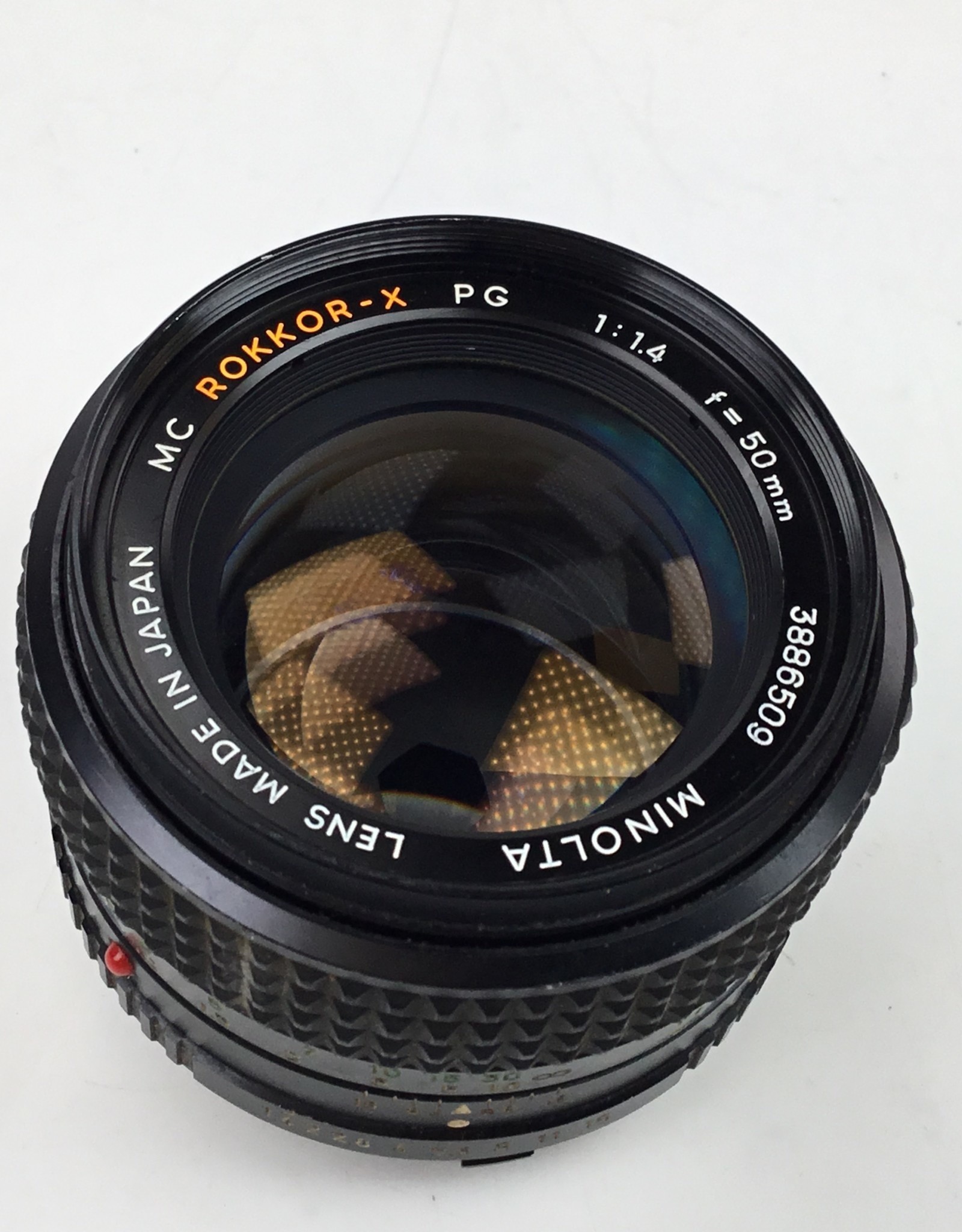 Minolta Minolta MC Rokkor X PG 50mm f1.4 Lens No Caps Used Good