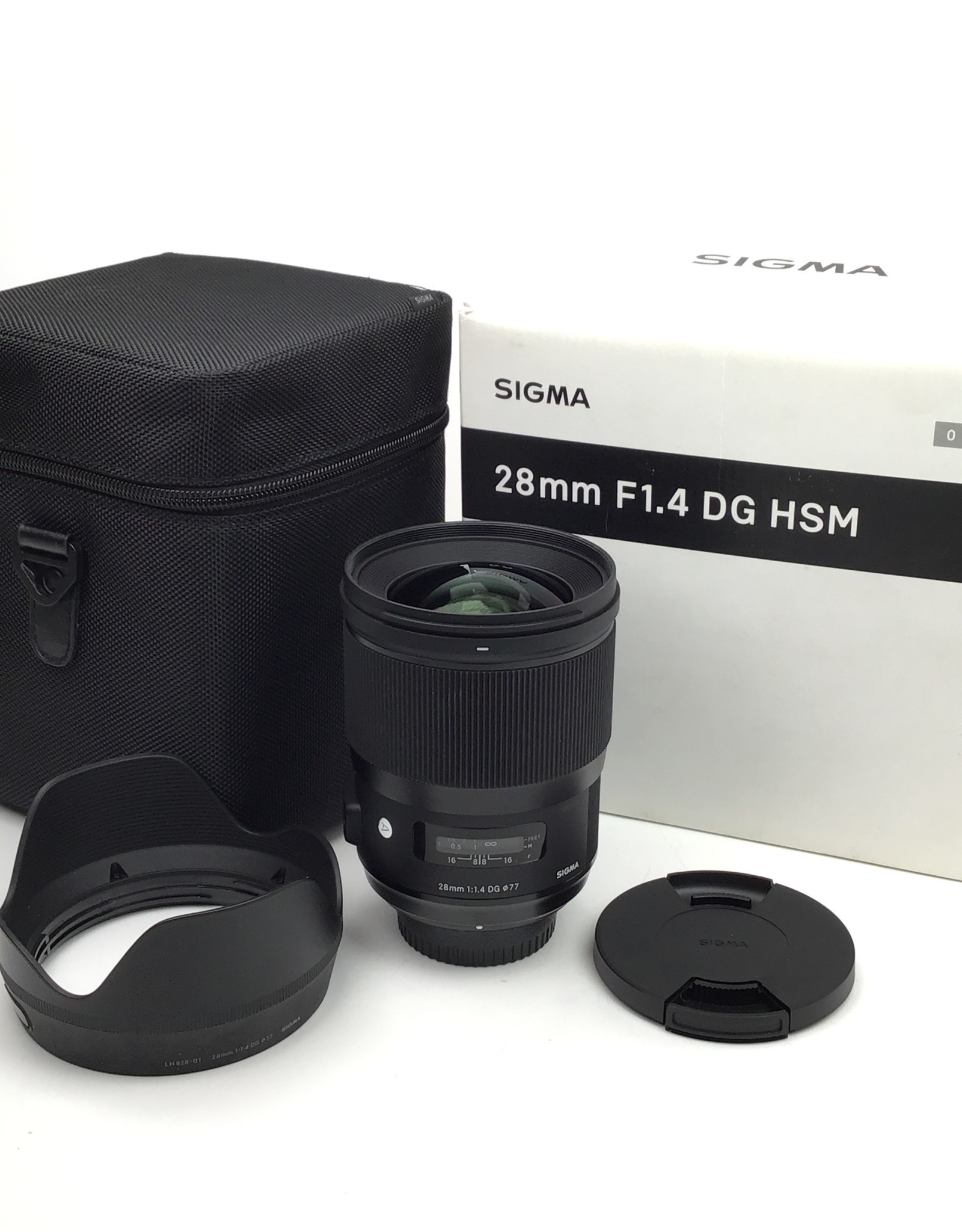 SIGMA Sigma 28mm f1.4 DG Art Lens in Box for Nikon Used EX