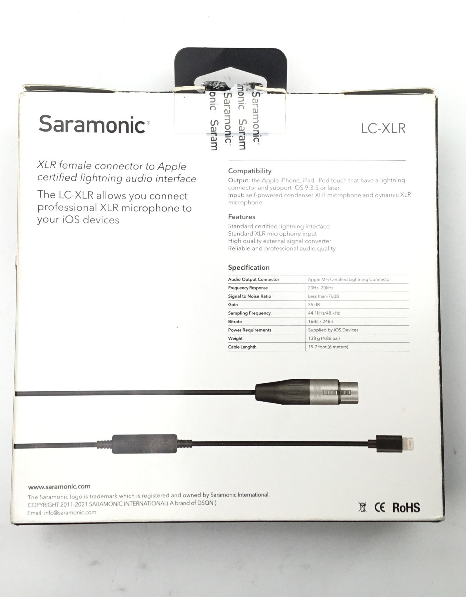Saramonic LC-XLRD XLR Female to Lightning DEMO