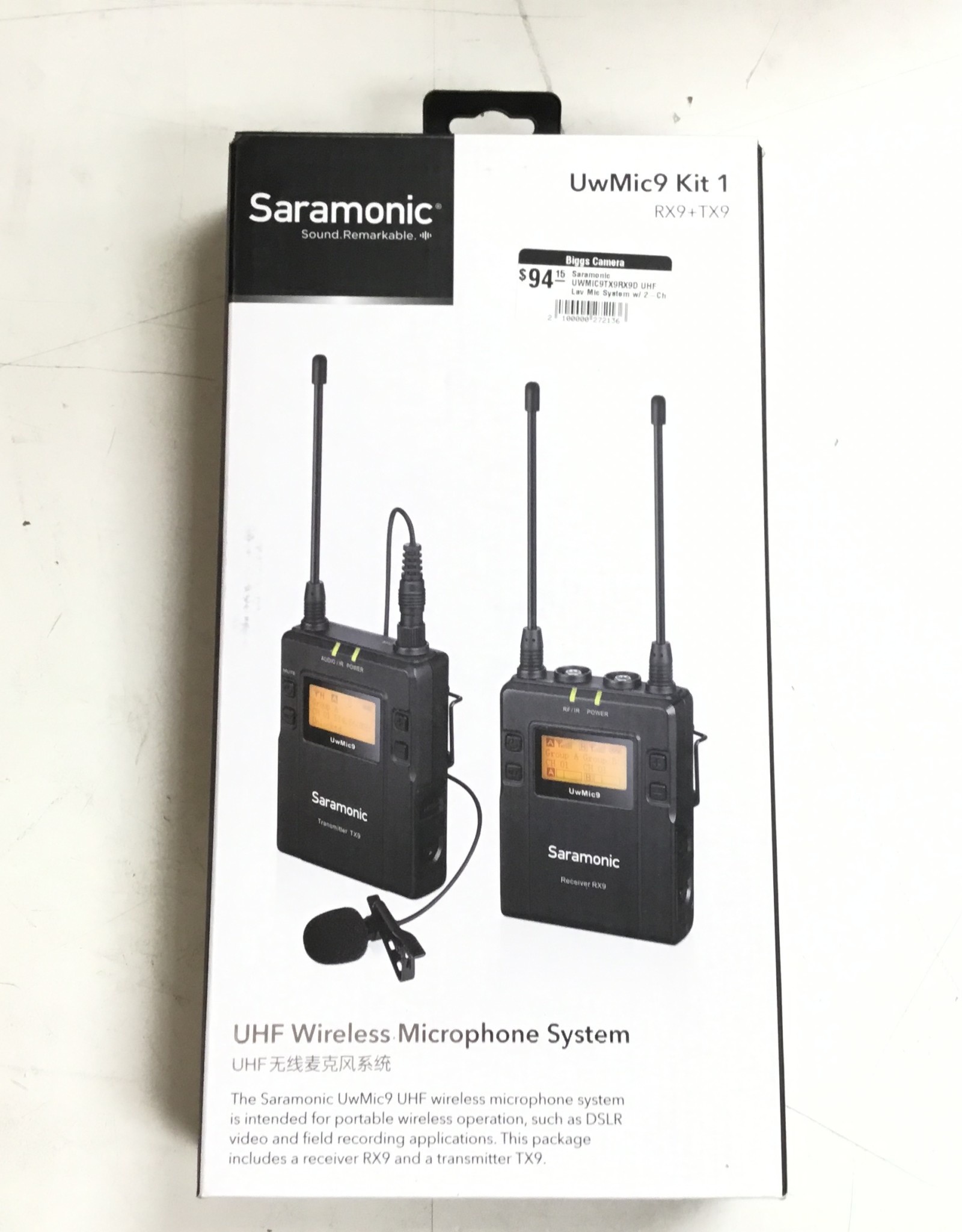 Saramonic UWMIC9TX9RX9D UHF Lav Mic System w/ 2-Ch Receiver DEMO