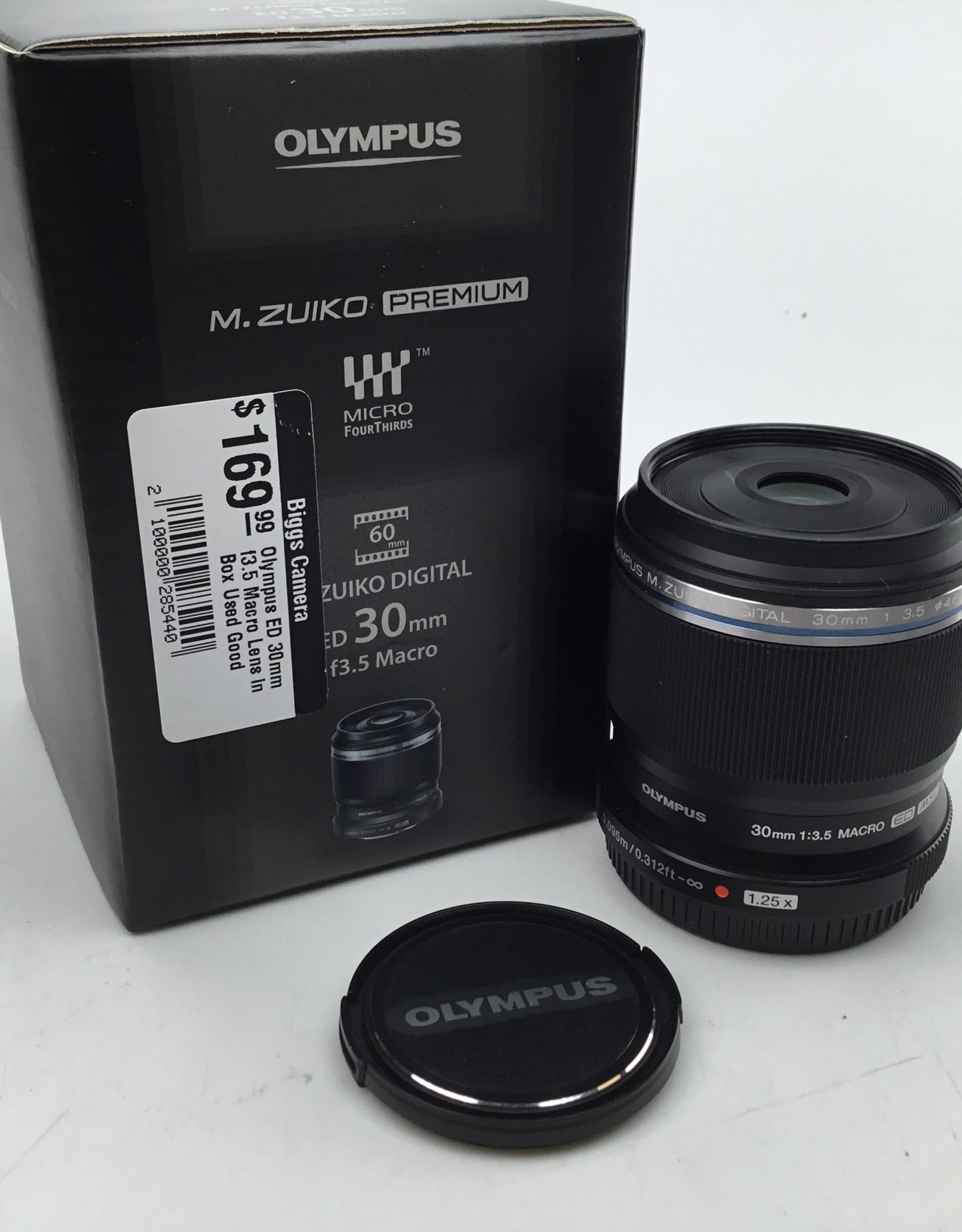 OLYMPUS Olympus ED 30mm f3.5 Macro Lens in Box Used Good