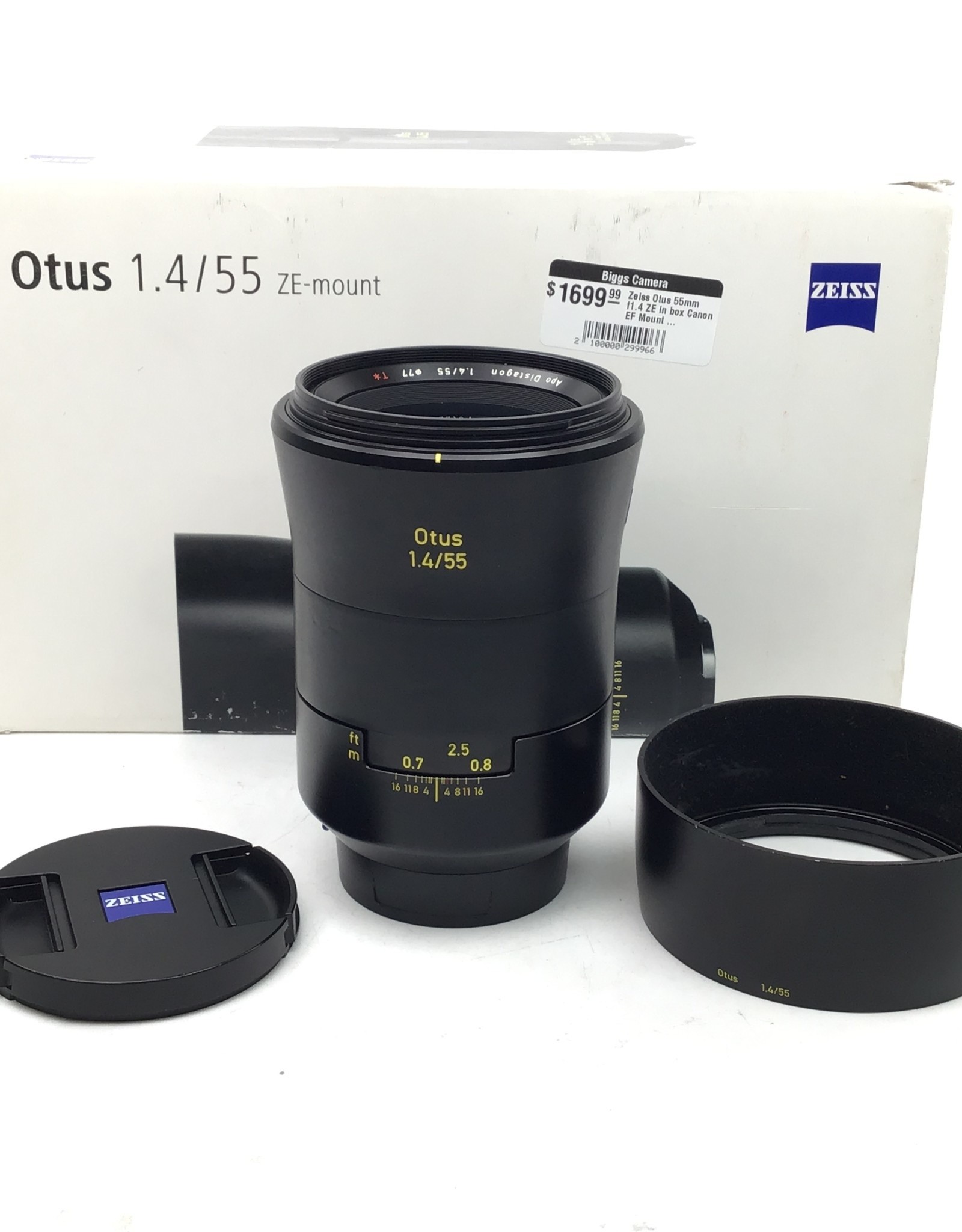 ZEISS Zeiss Otus 55mm f1.4 ZE in box Canon EF Mount Used Good
