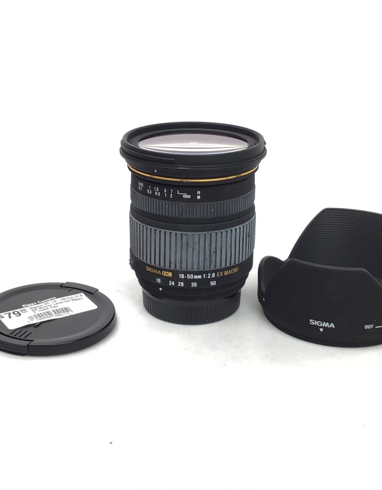 SIGMA Sigma DC 18-50mm f2.8 EX Macor Lens for Nikon F Used Fair