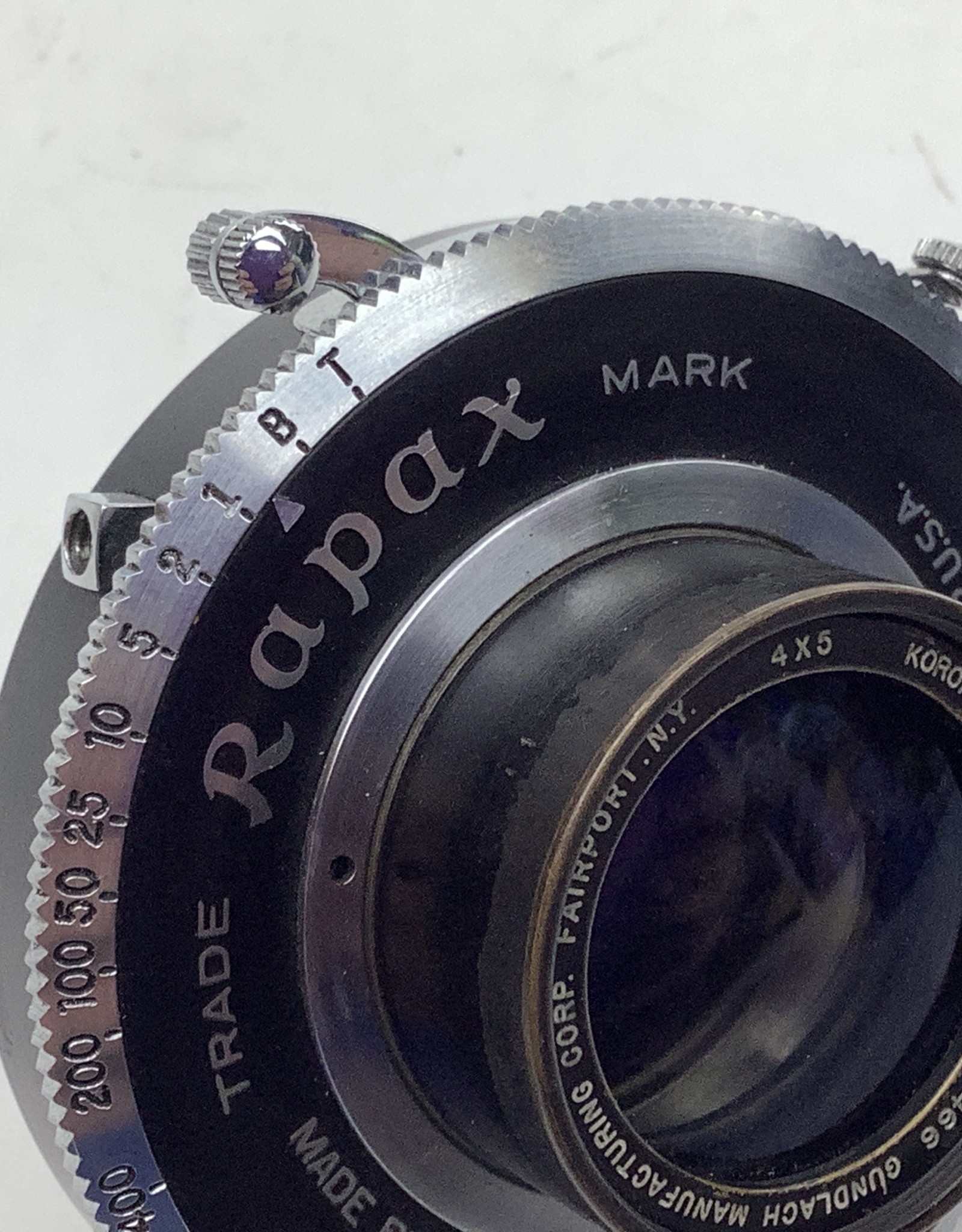 Gundlach 8 Inch f6.3 Lens in Rapax Shutter Used Fair