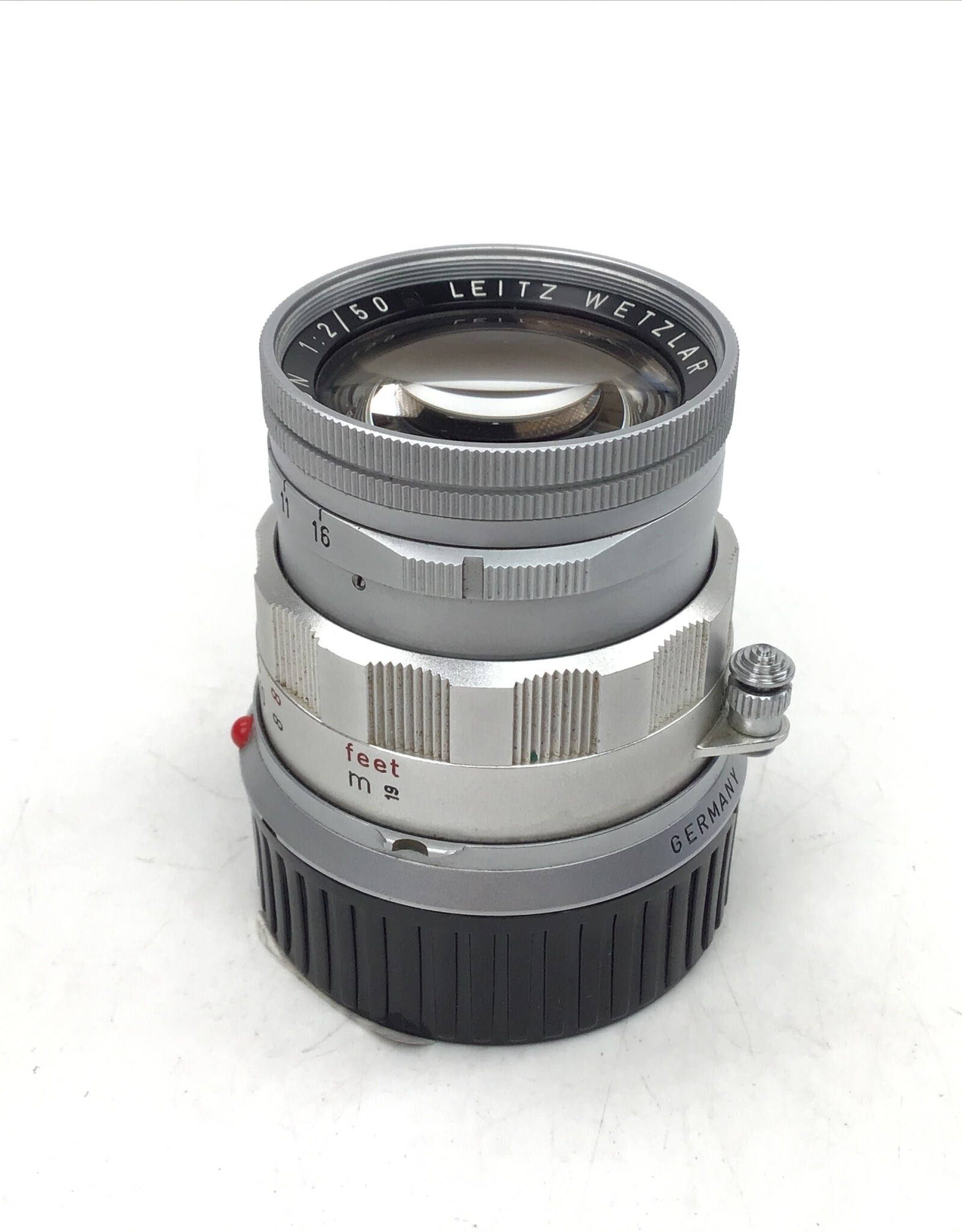 Leica Leica 50mm f2.0 Summicron M Lens Rigid Silver Haze Used Fair