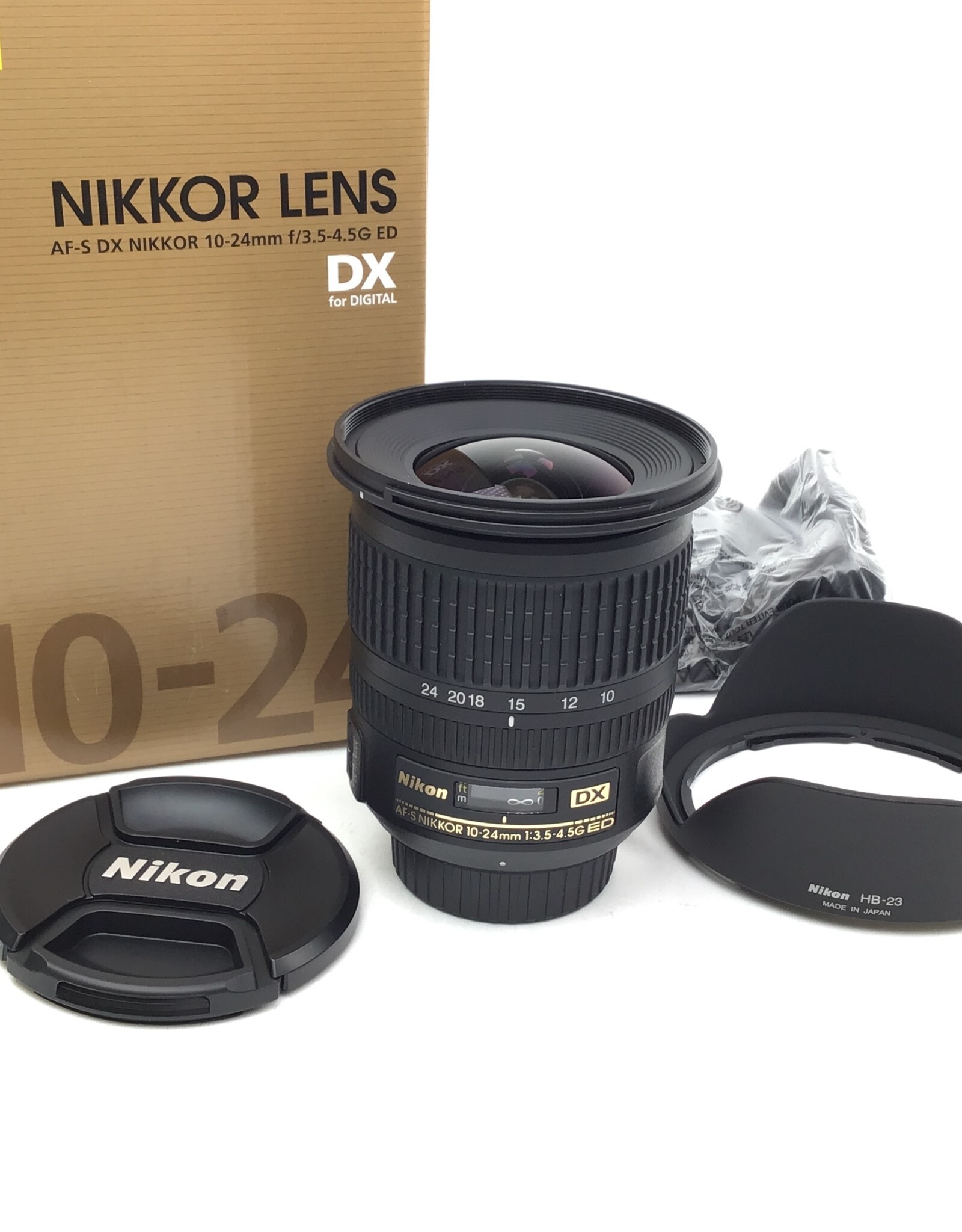 NIKON Nikon AF-S DX Nikkor 10-24mm f3.5-4.5 G Lens in Box Used LN