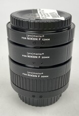 Promaster Extension Tube Set for Nikon F 12, 20, 36mm Used EX