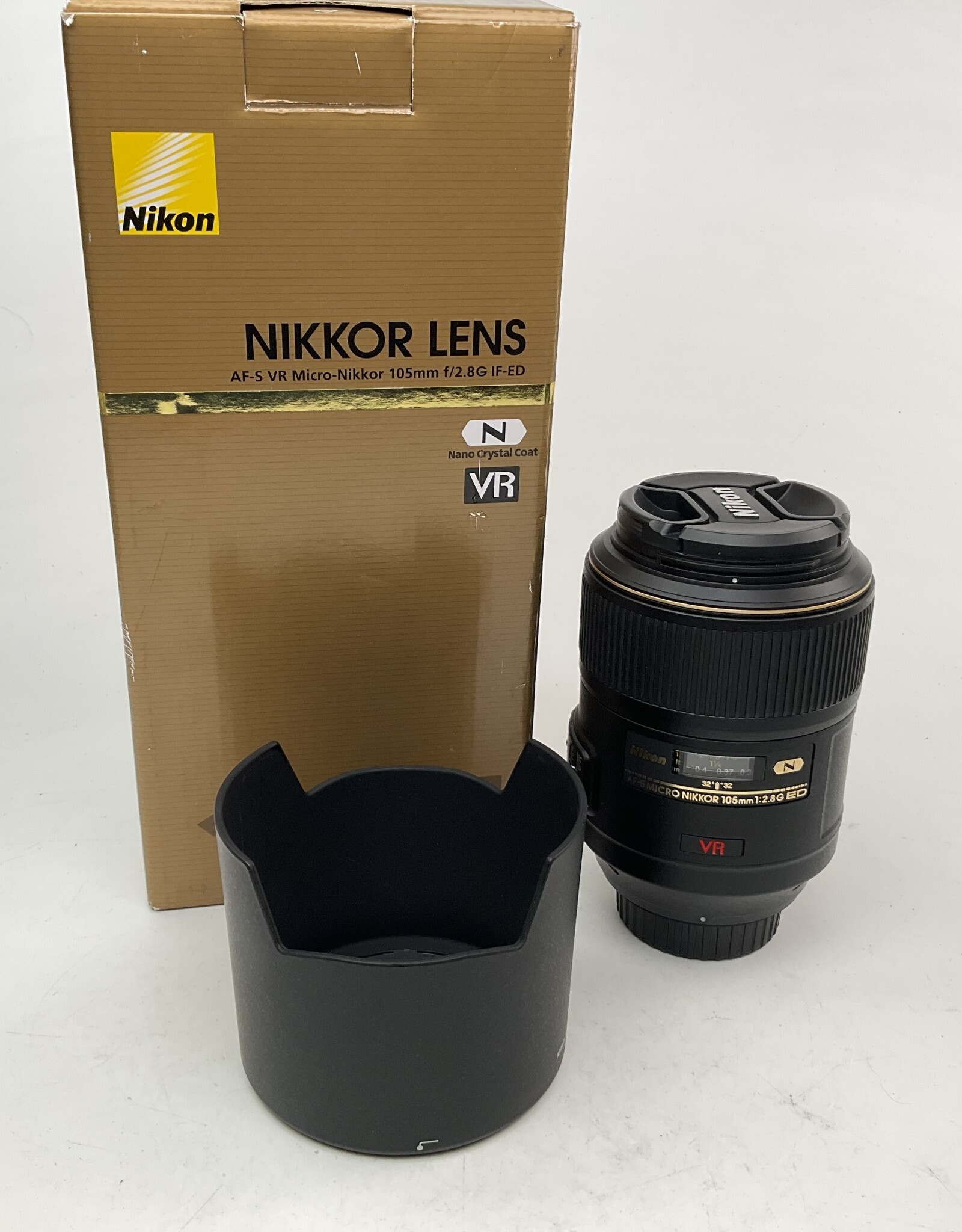 CANON Nikon AF-S Micro Nikkor 105mm f2.8G VR Lens in Box Used EX