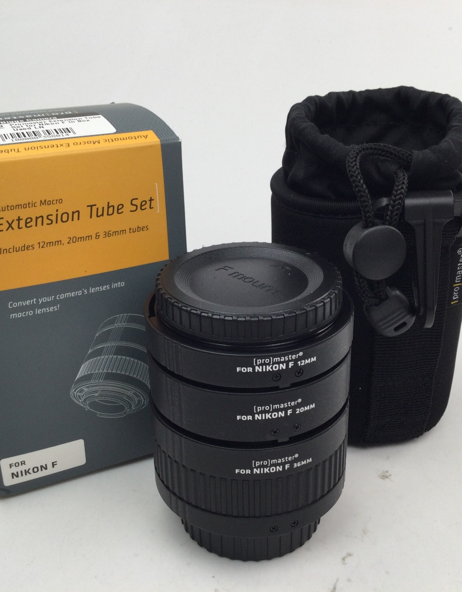 NIKON Promaster Extension Tube Set for Nikon F in Box Used LN