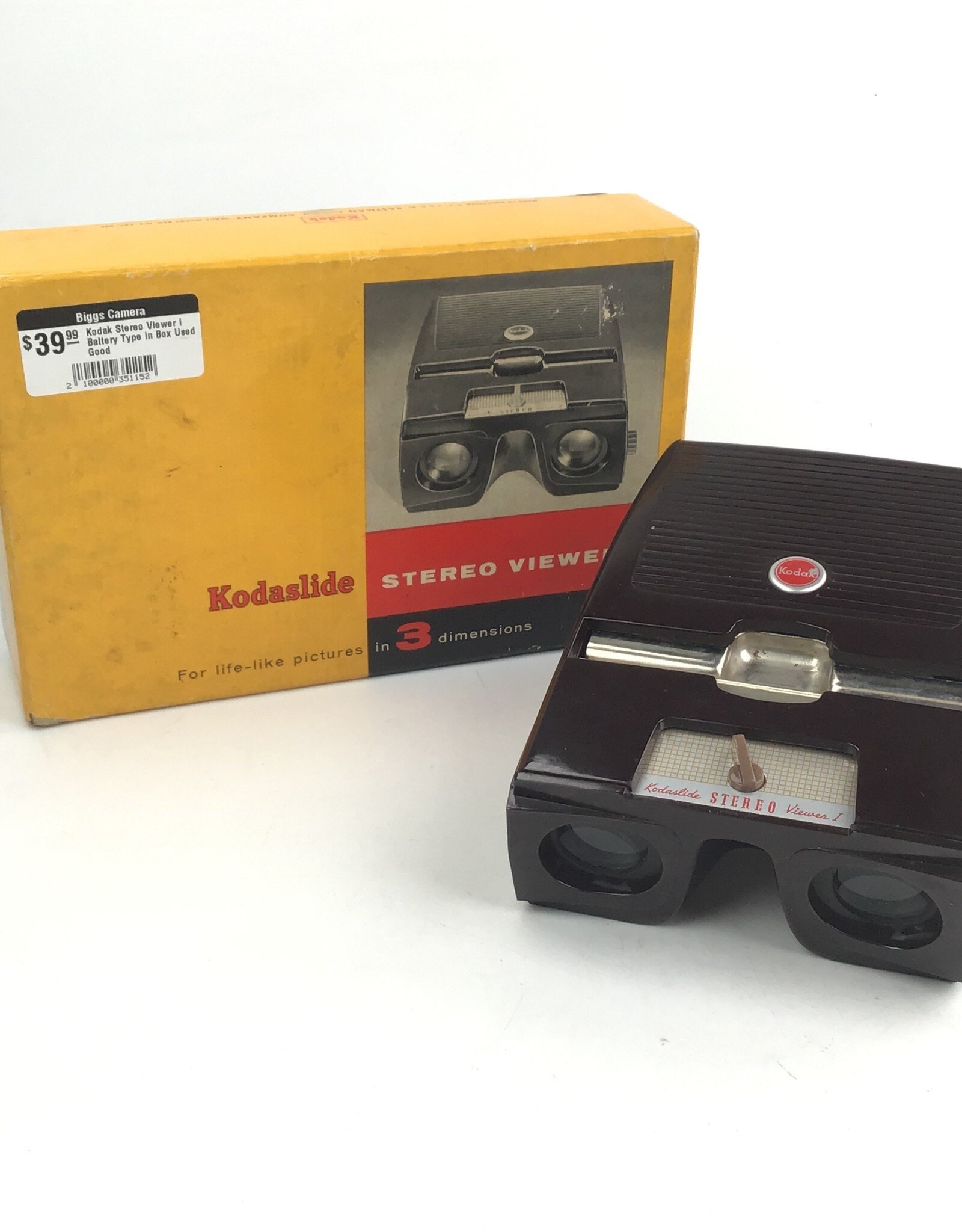 Kodak Stereo Viewer I Battery Type in Box Used Good