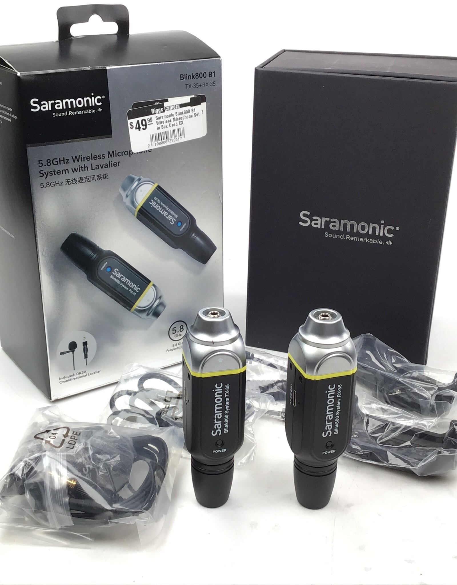 Saramonic Blink800 B1 Wireless Microphone Set in Box Used EX