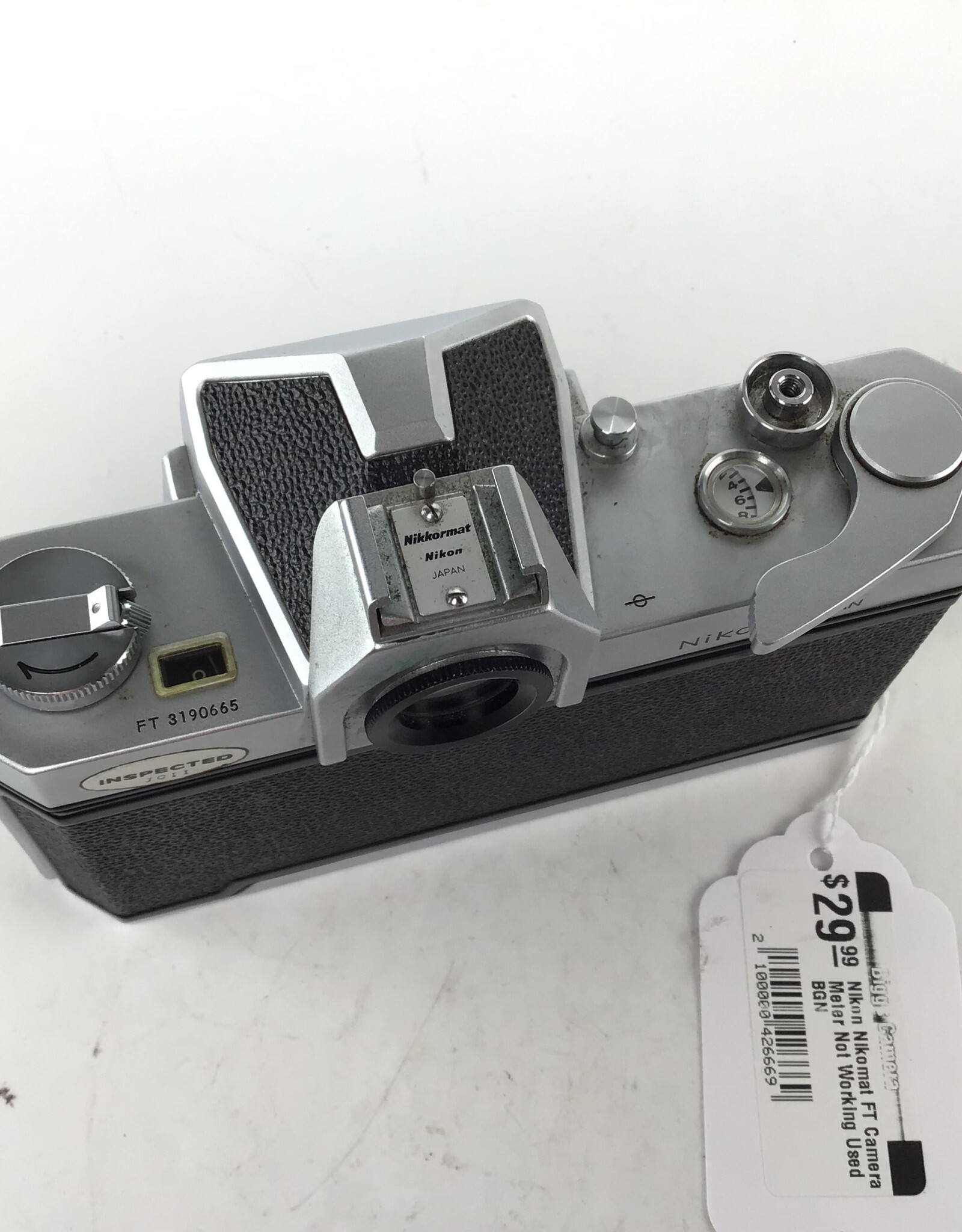 Nikon Nikomat FT Camera Meter Not Working Used BGN Biggs Camera