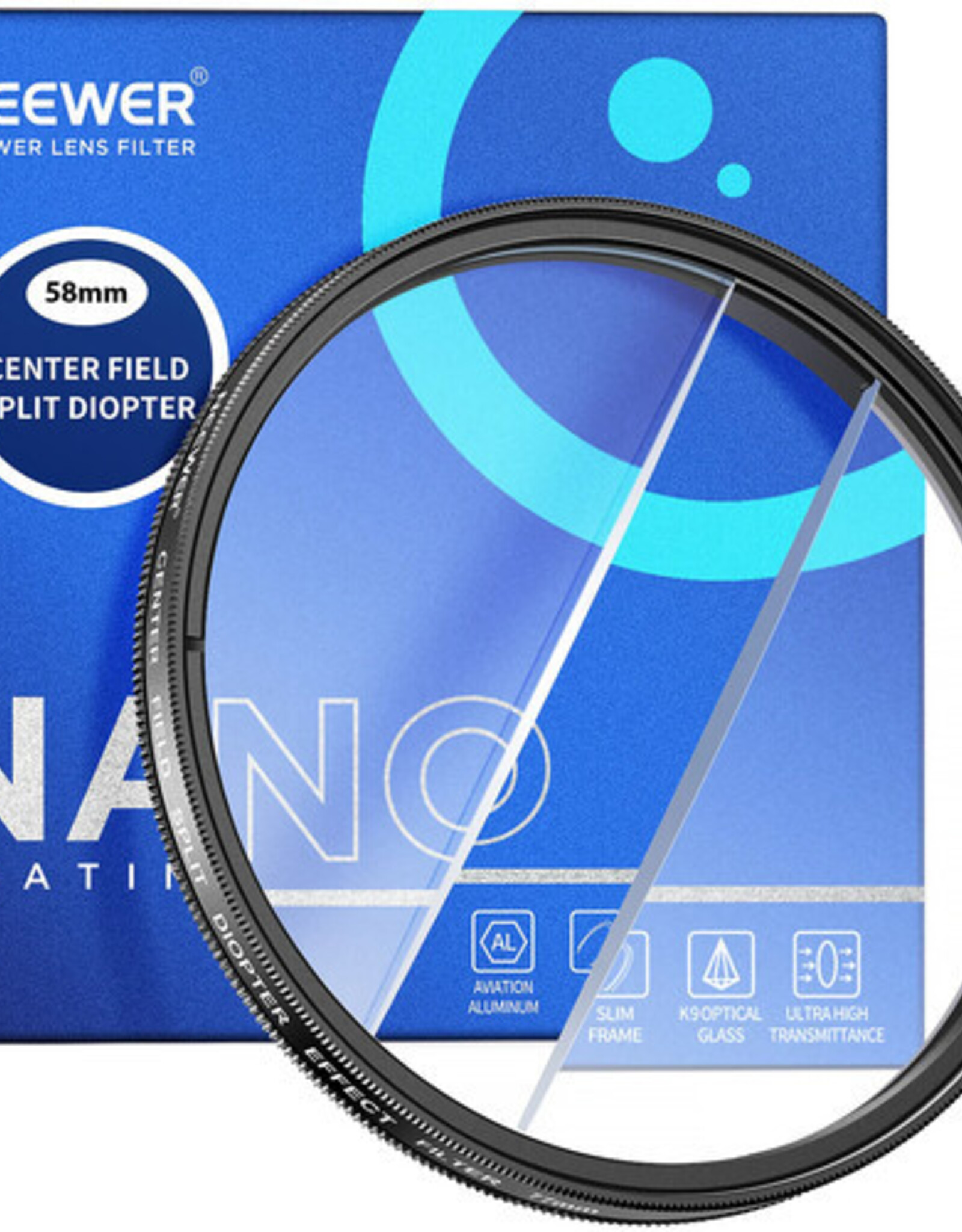Neewer NEEWER Center Field Split Diopter Effect Filter 58mm CLOSEOUT
