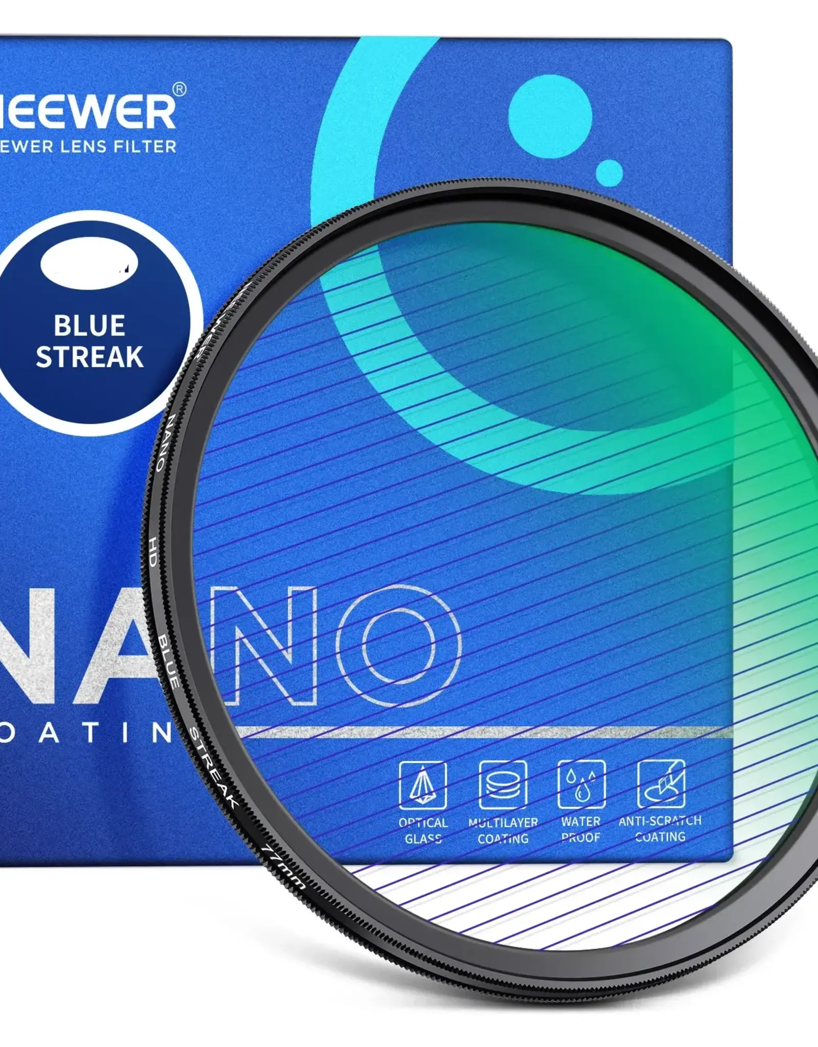 Neewer NEEWER HD Blue Streak Filter 52mm CLOSEOUT