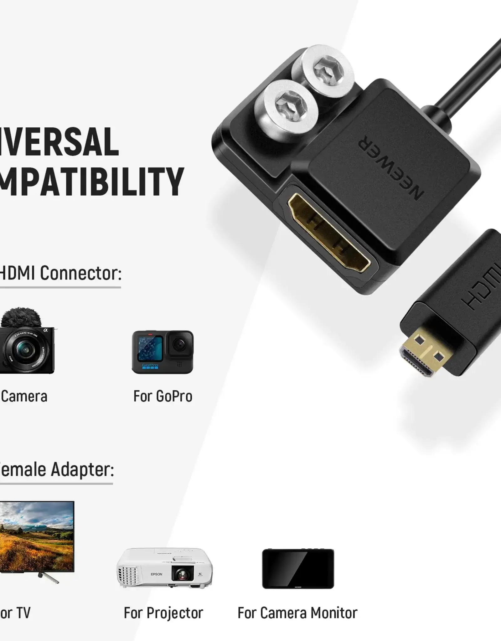 Neewer NEEWER NC01 4K/60Hz Micro HDMI to HDMI Adapter Cable CLOSEOUT
