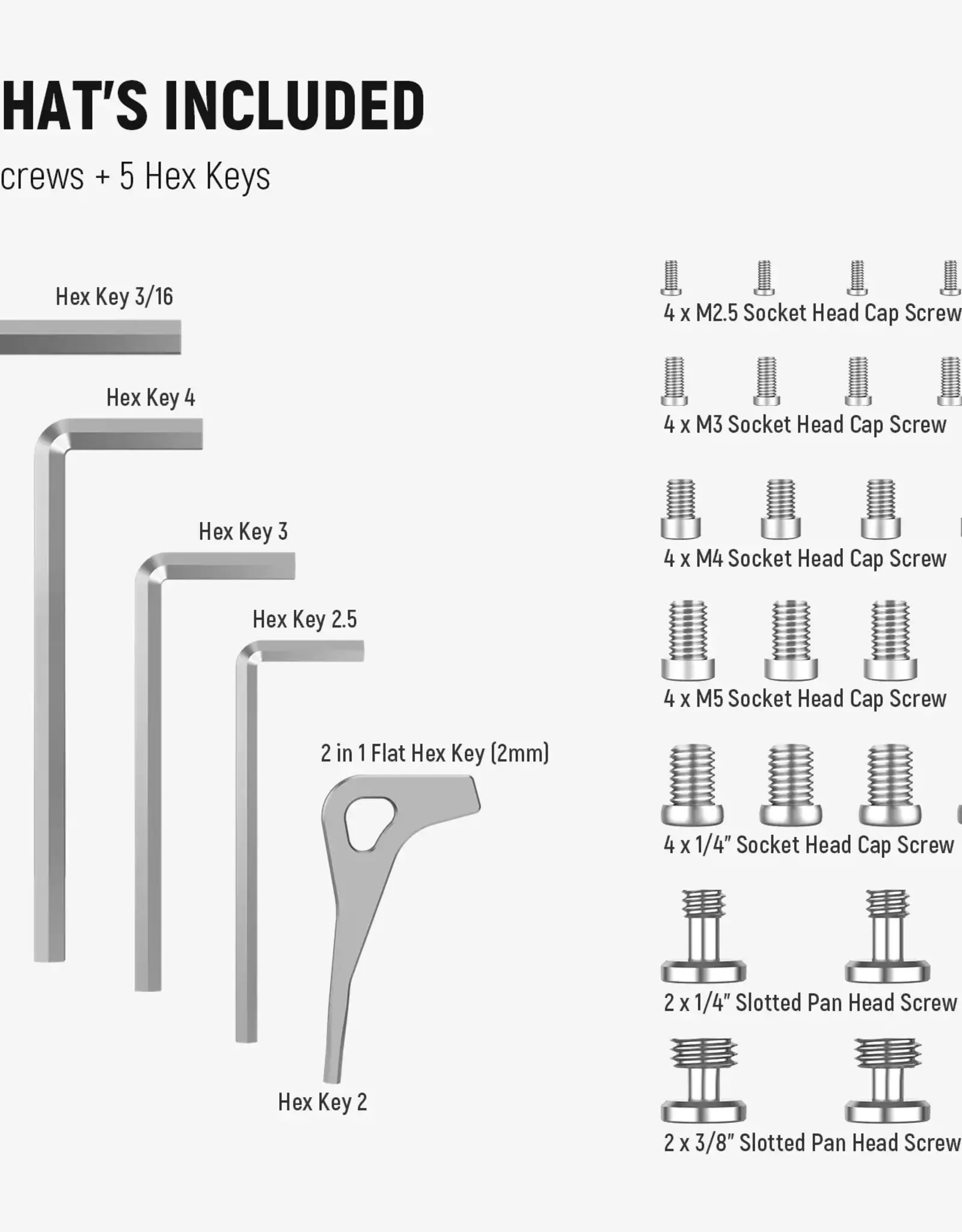 Neewer NEEWER UA001 Screws and Hex Keys Storage Plate Kit CLOSEOUT