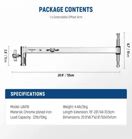 Neewer NEEWER UA016 Offset Arm with 5/8" Baby Pins CLOSEOUT