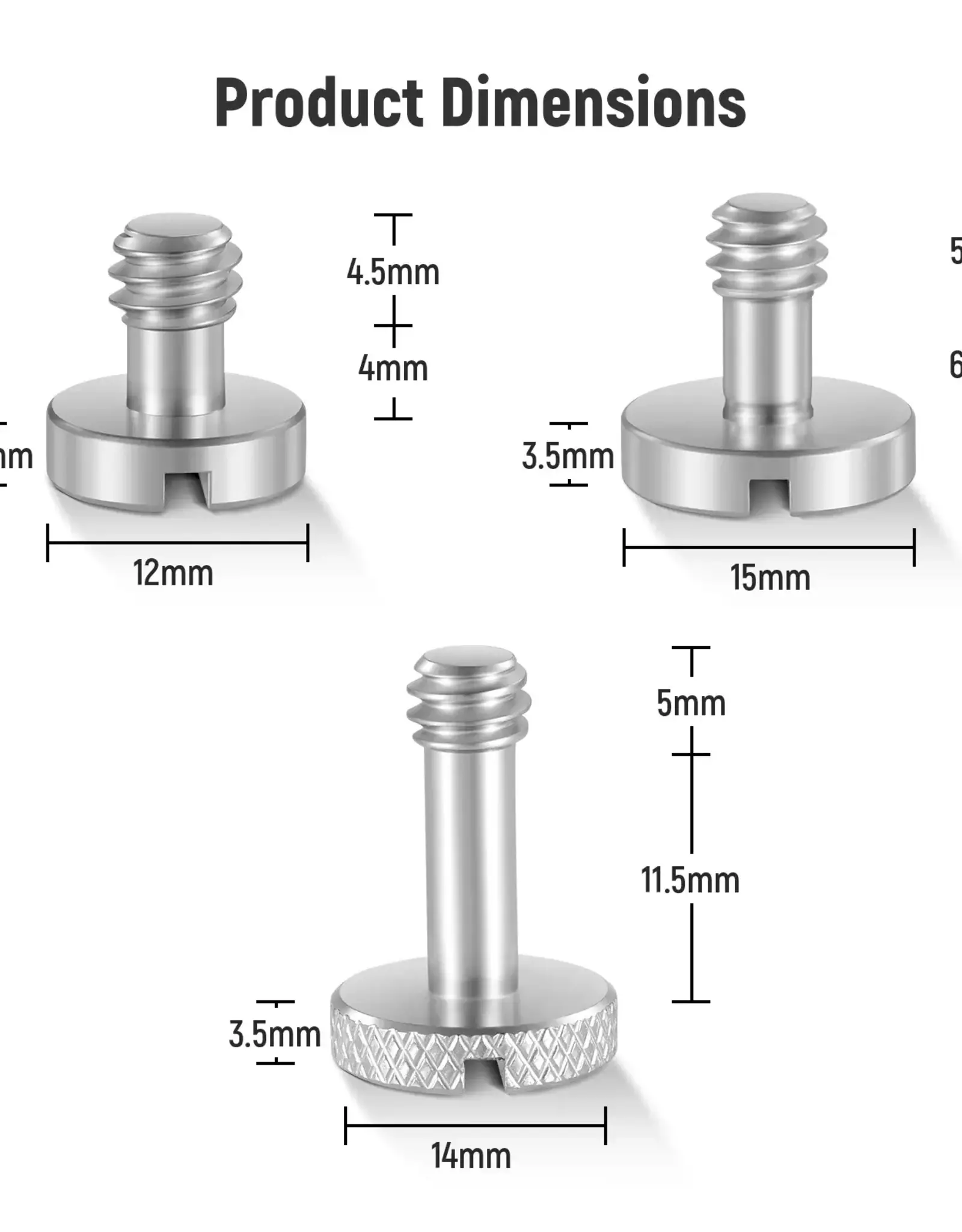 Neewer NEEWER UA026 15PCS 1/4" Screws with Storage CLOSEOUT