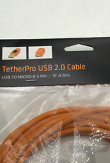 Tether Tools TetherPro USB 2.0 to Micro-B 5-Pin Cable 15' Used EX