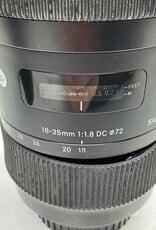 CANON Sigma 18-35mm f1.8 DC Art Lens for Canon EF Used Fair