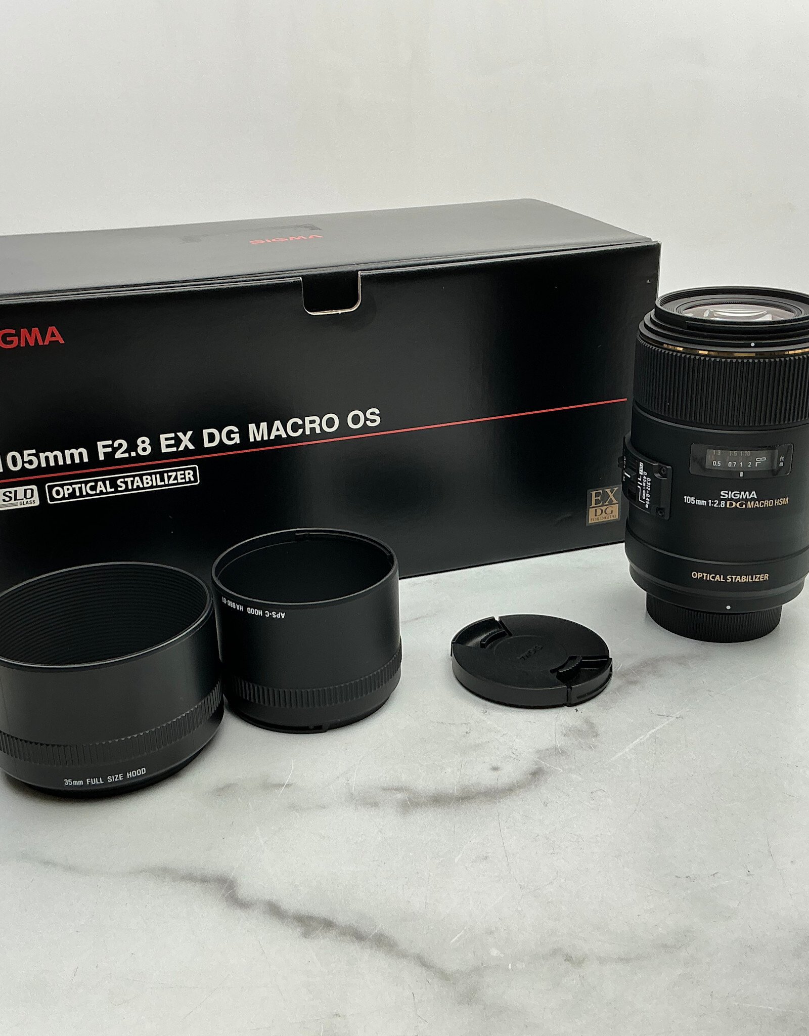 SIGMA SIGMA 105mm f2.8 EX DG Macro OS Lens for Nikon F Used Good