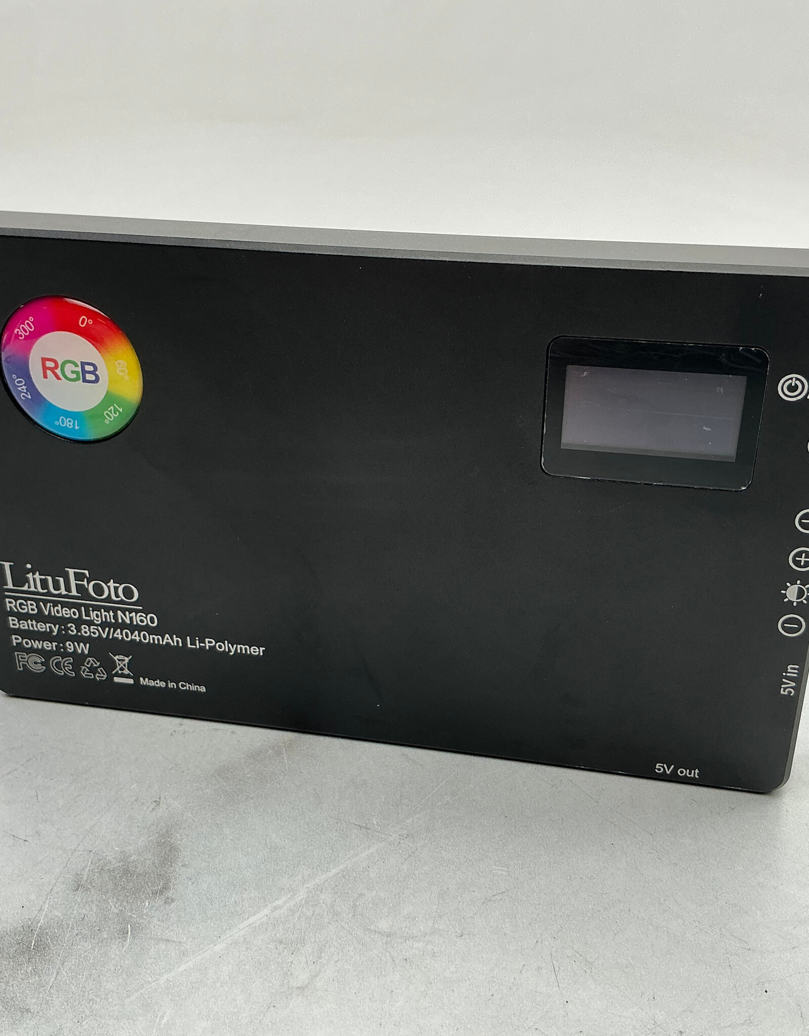 LituFoto LituFotto RGB LED Light N160 NO CORD Used Fair
