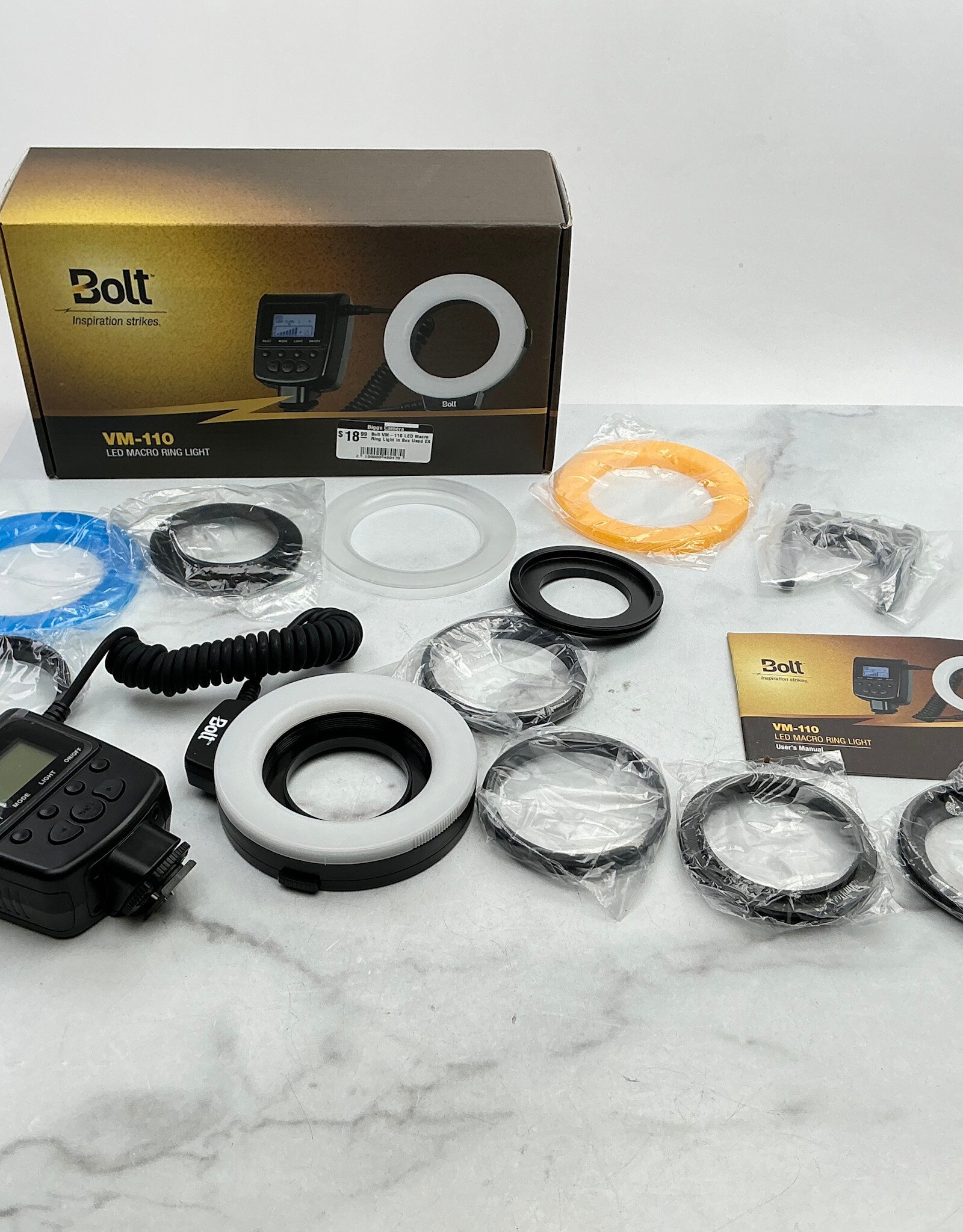 Bolt Bolt VM-110 LED Macro Ring Light in Box Used EX