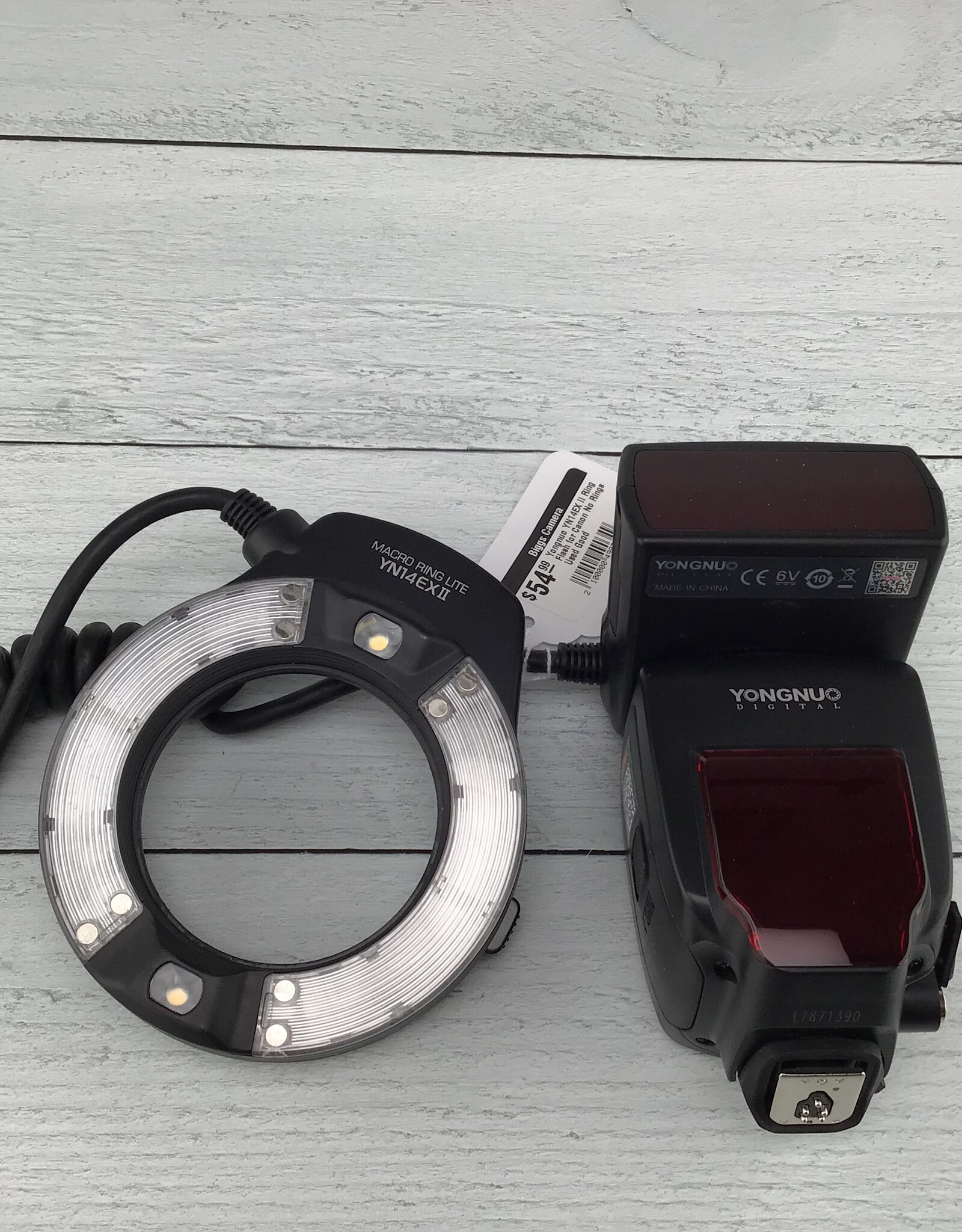 YONGNUO Yongnuo YN14EX II Ring Flash for Canon No Rings Used Good