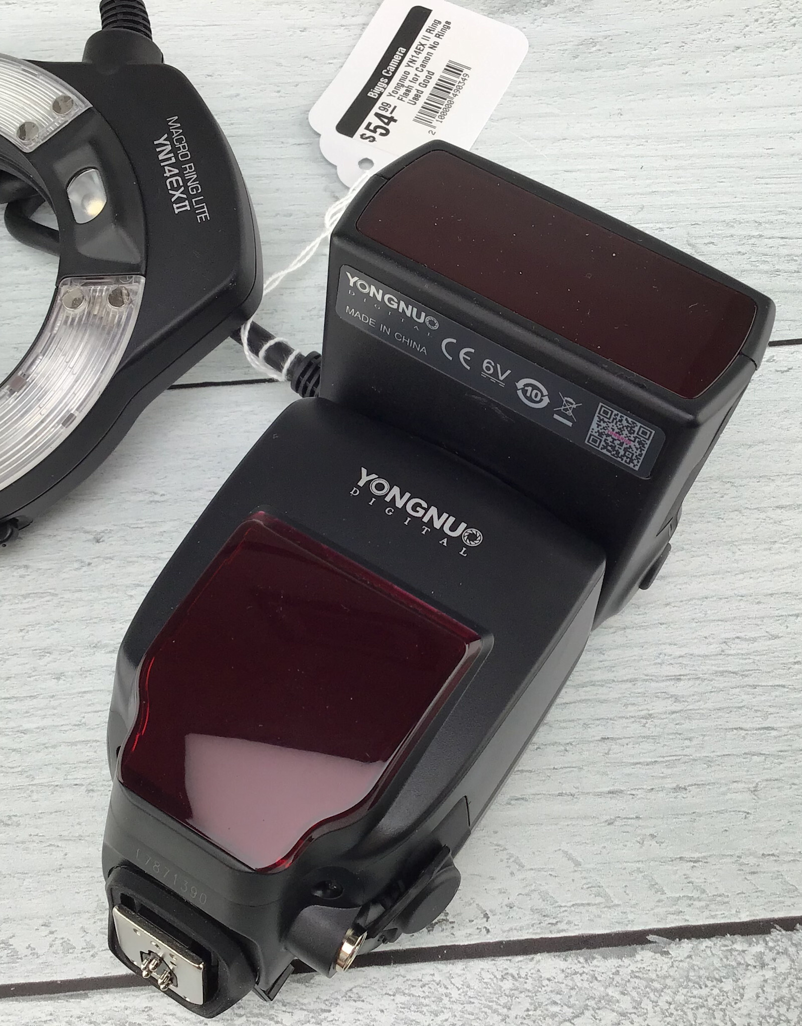 YONGNUO Yongnuo YN14EX II Ring Flash for Canon No Rings Used Good