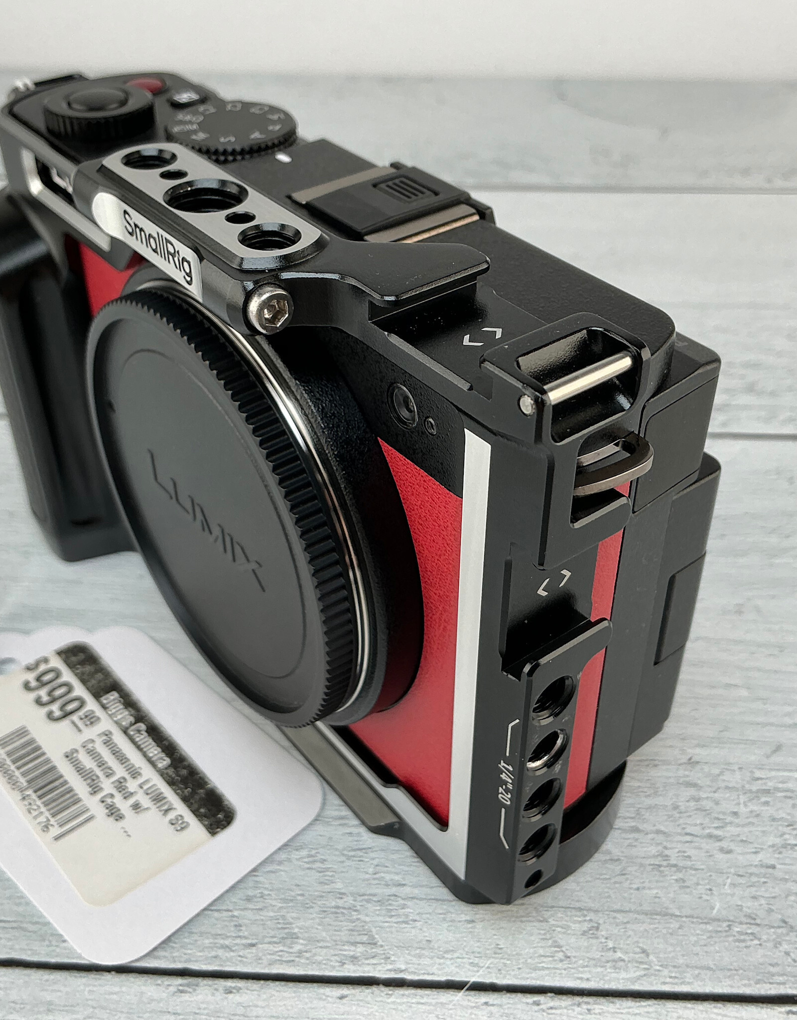 Lumix Panasonic Lumix S9 Camera Red w/ Cage NO CHARGER Used Good