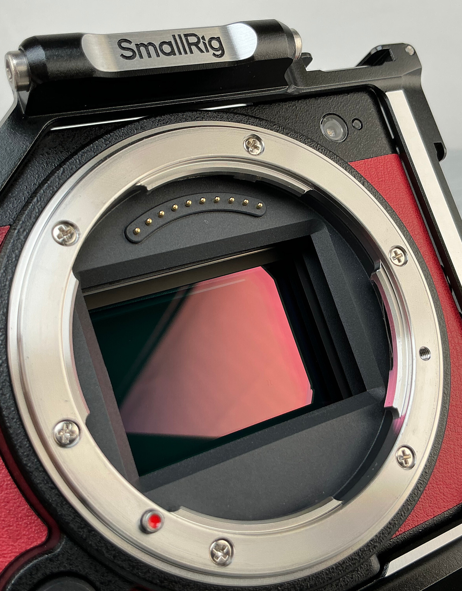 Lumix Panasonic Lumix S9 Camera Red w/ Cage NO CHARGER Used Good