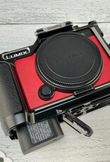 Lumix Panasonic Lumix S9 Camera Red w/ Cage NO CHARGER Used Good
