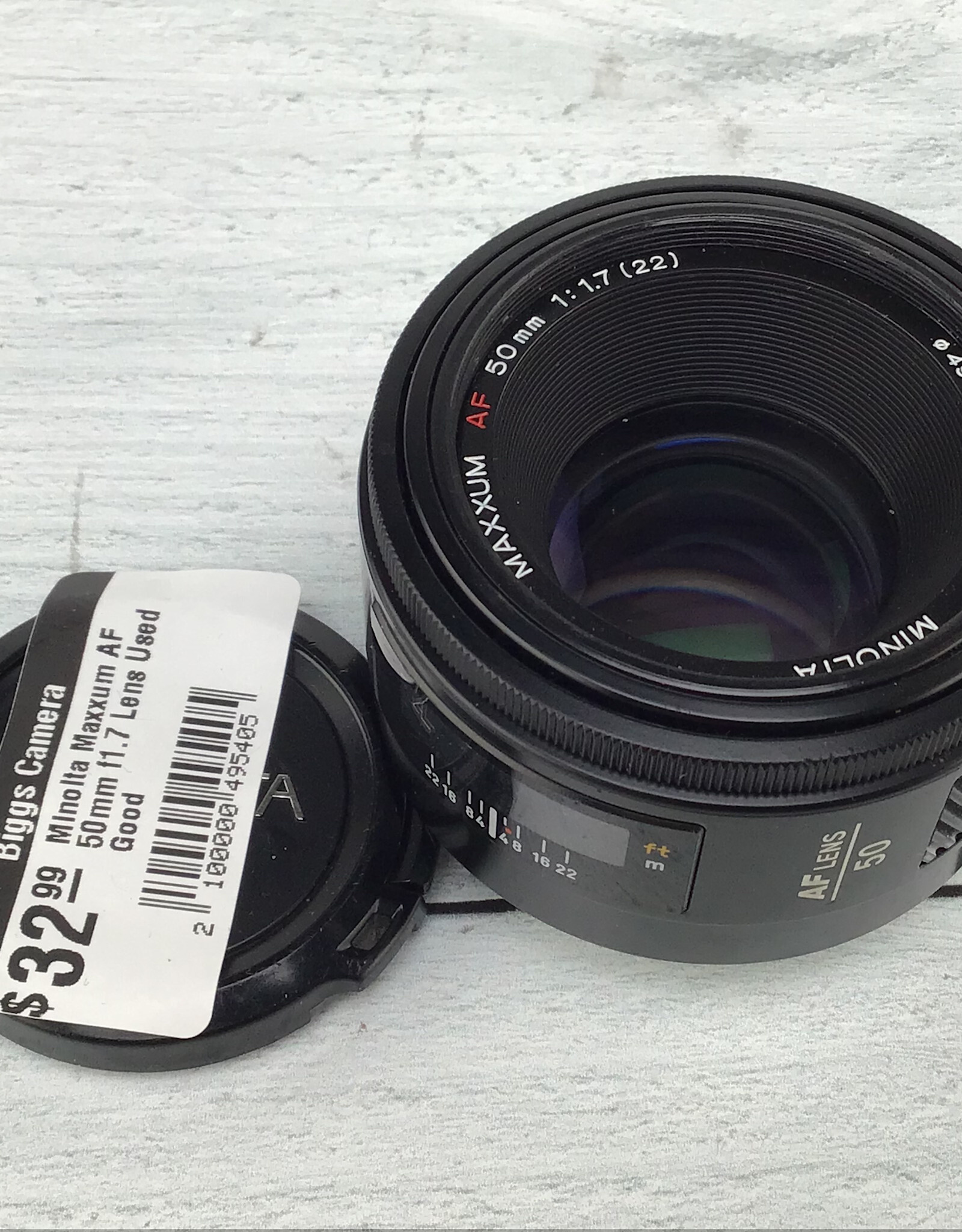 Minolta Minolta Maxxum AF 50mm f1.7 Lens Used Good