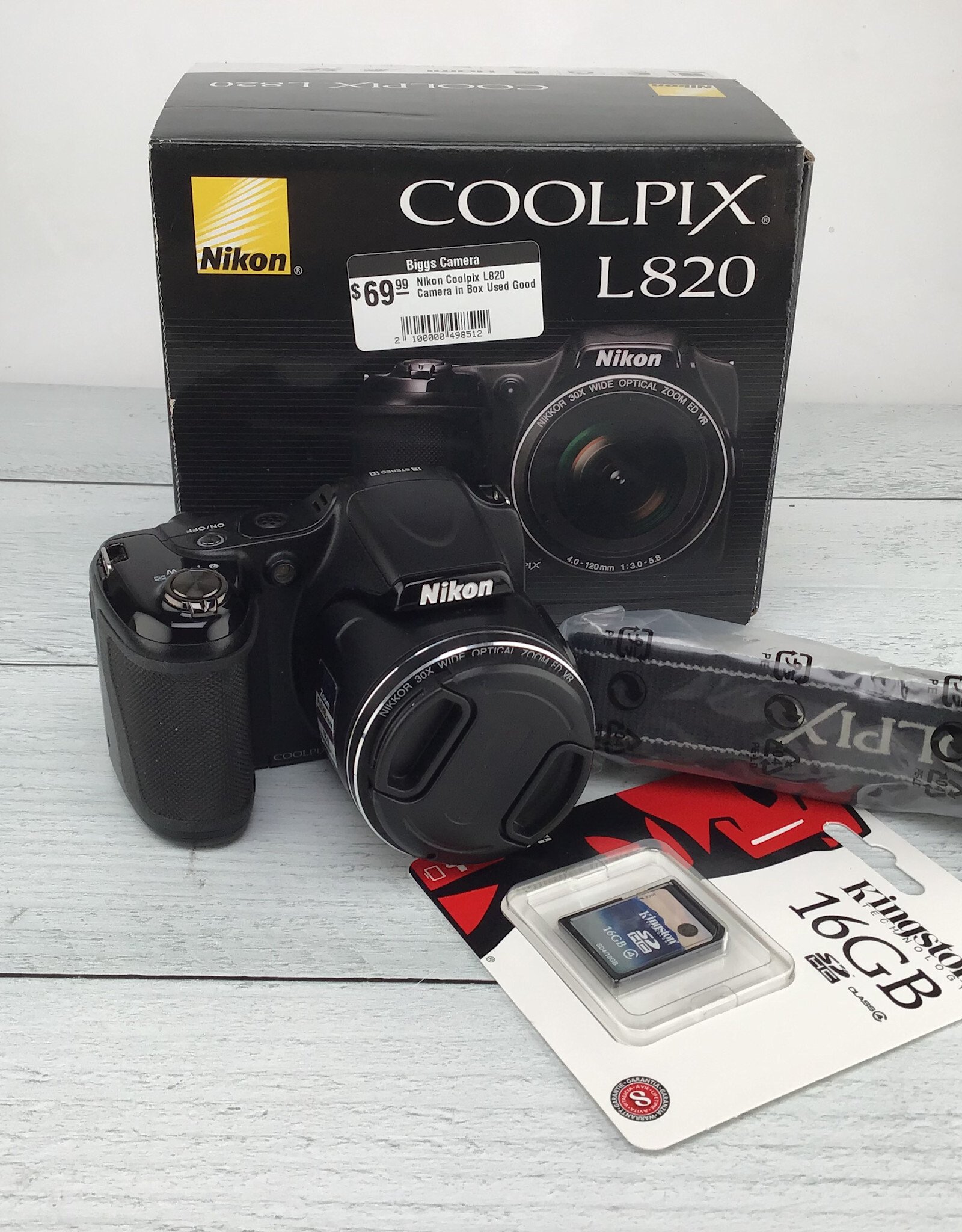 NIKON Nikon Coolpix L820 Camera in Box Used Fair