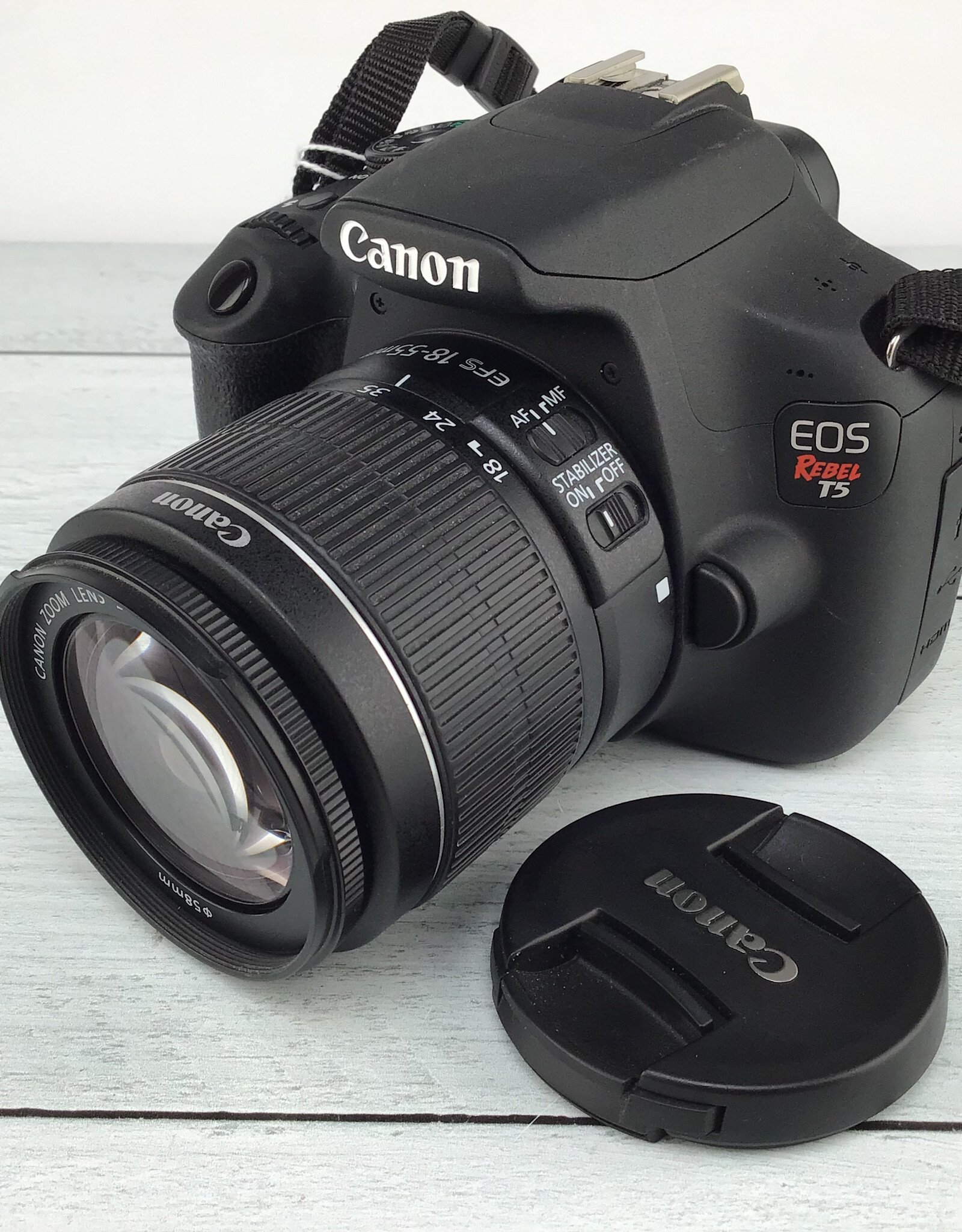 CANON Canon Rebel T5 Camera w/18-55mm IS II Lens No Charger Used Good