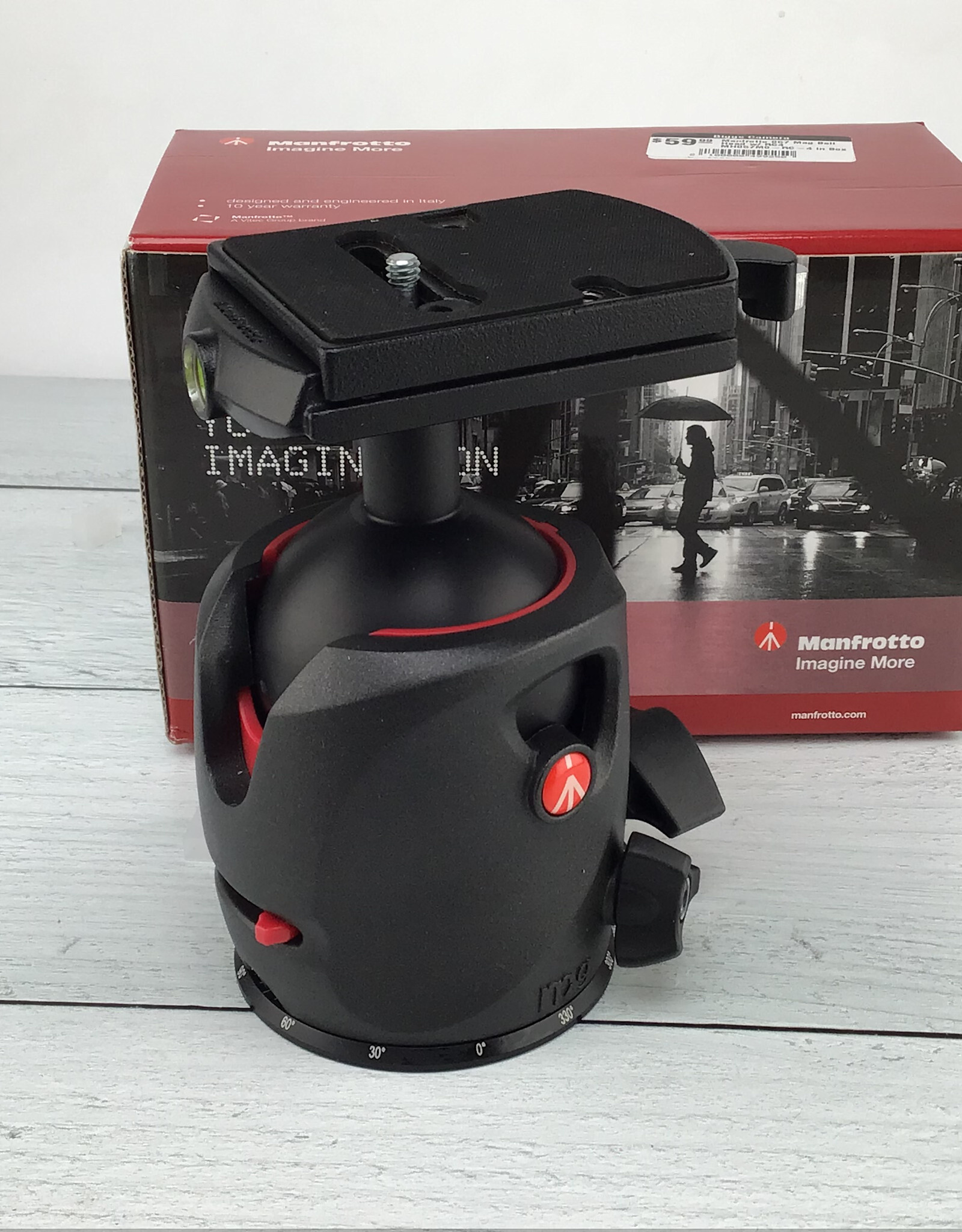 MANFROTTO Manfrotto 057 Mag Ball Head w/ RC4 MH057M0-RC-4 in Box Used EX