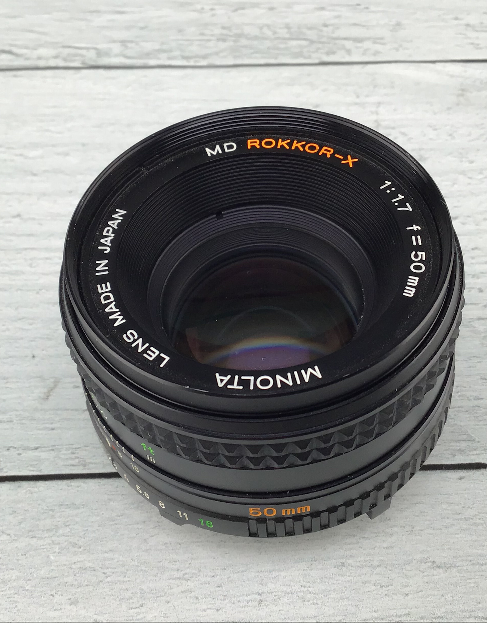 Minolta Minolta MD Rokkor-X 50mm f1.7 Lens No Caps Used Good
