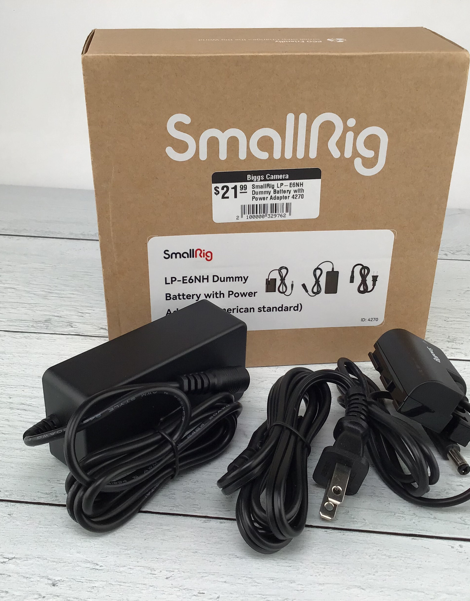 SmallRig LP-E6NH Dummy Battery with Power Adapter 4270 Used EX